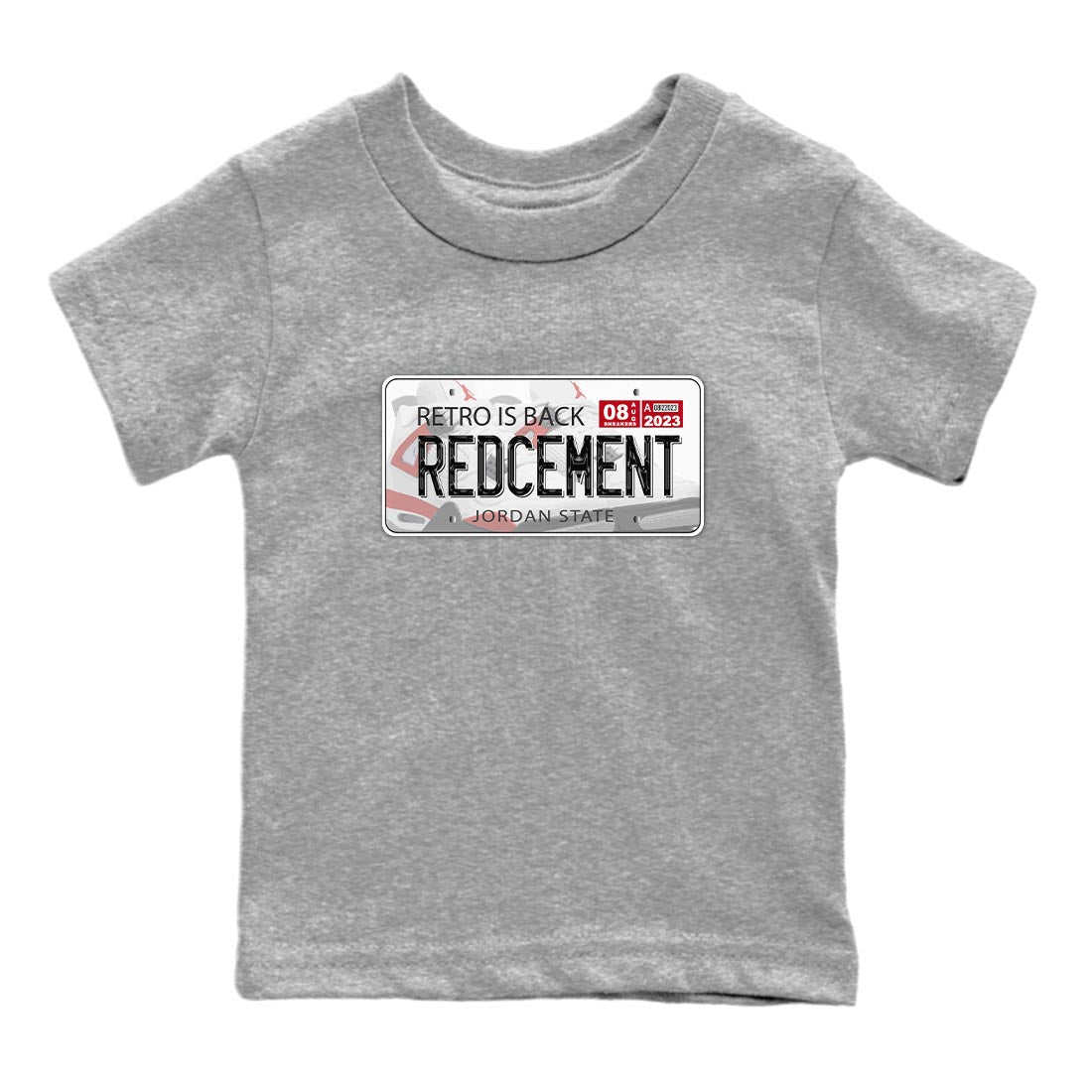 Jordan Plate snkmatch Tee Kids - Air Jordan 4 Red Cement