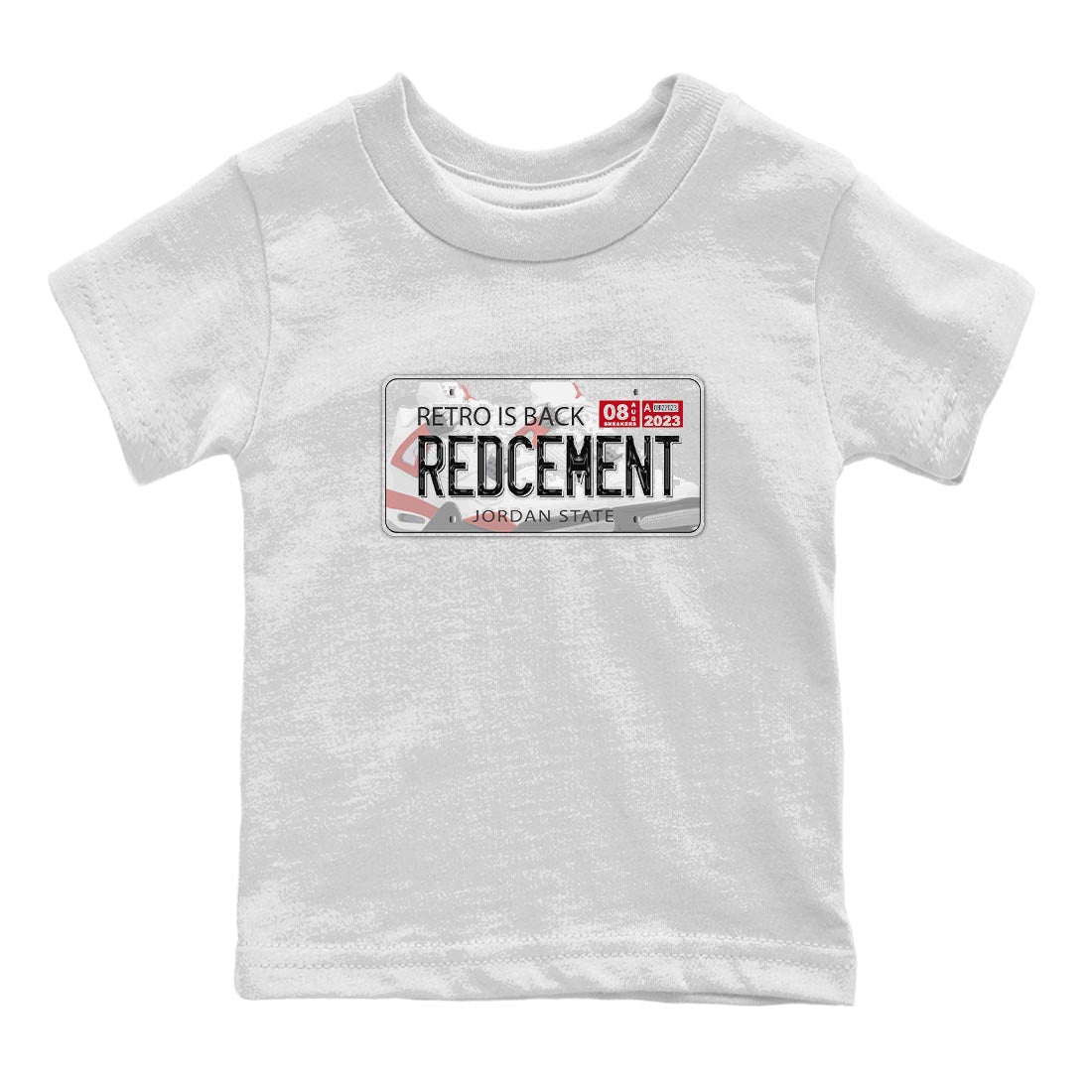 Jordan Plate snkmatch Tee Kids - Air Jordan 4 Red Cement