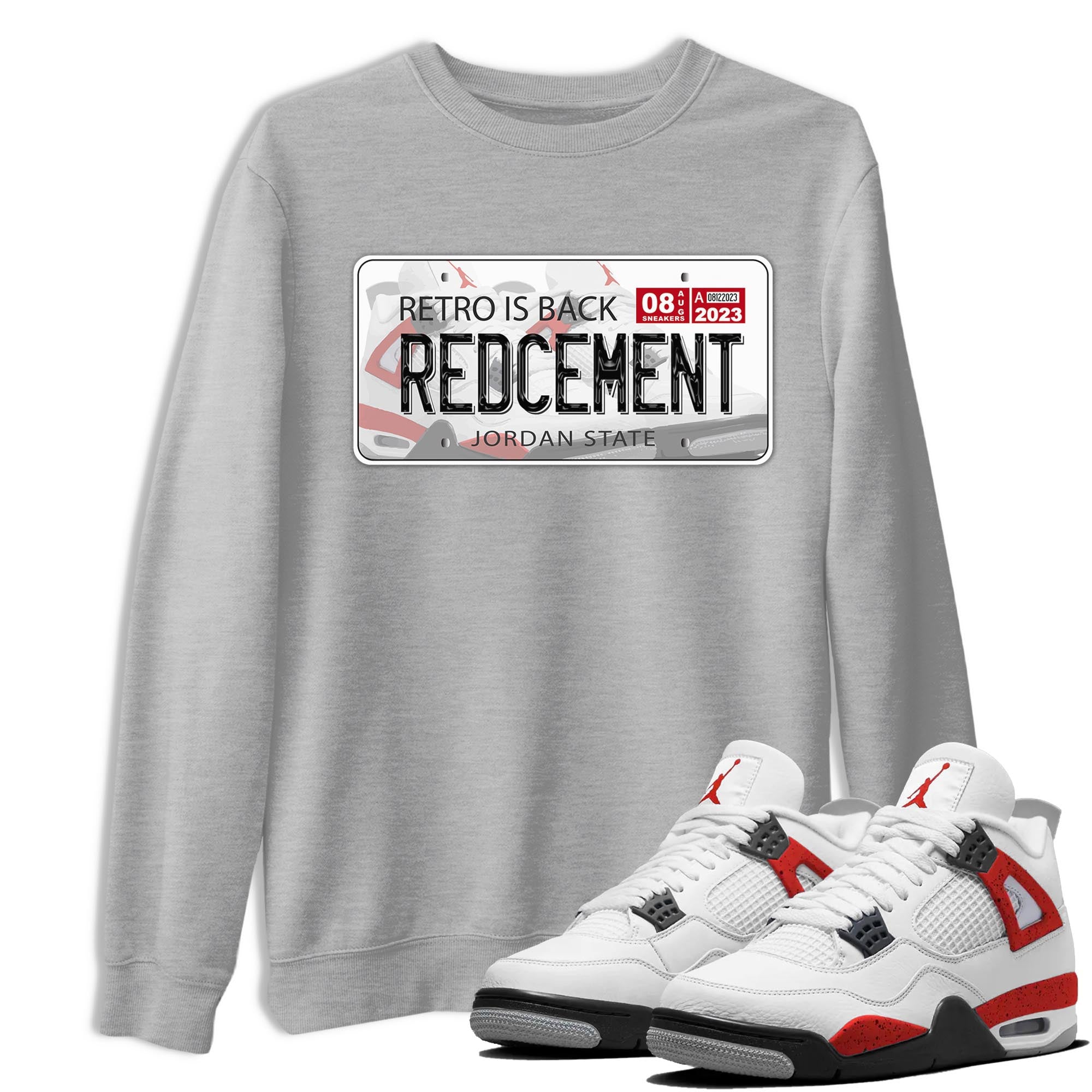 Jordan Plate snkmatch Tee - Air Jordan 4 Red Cement