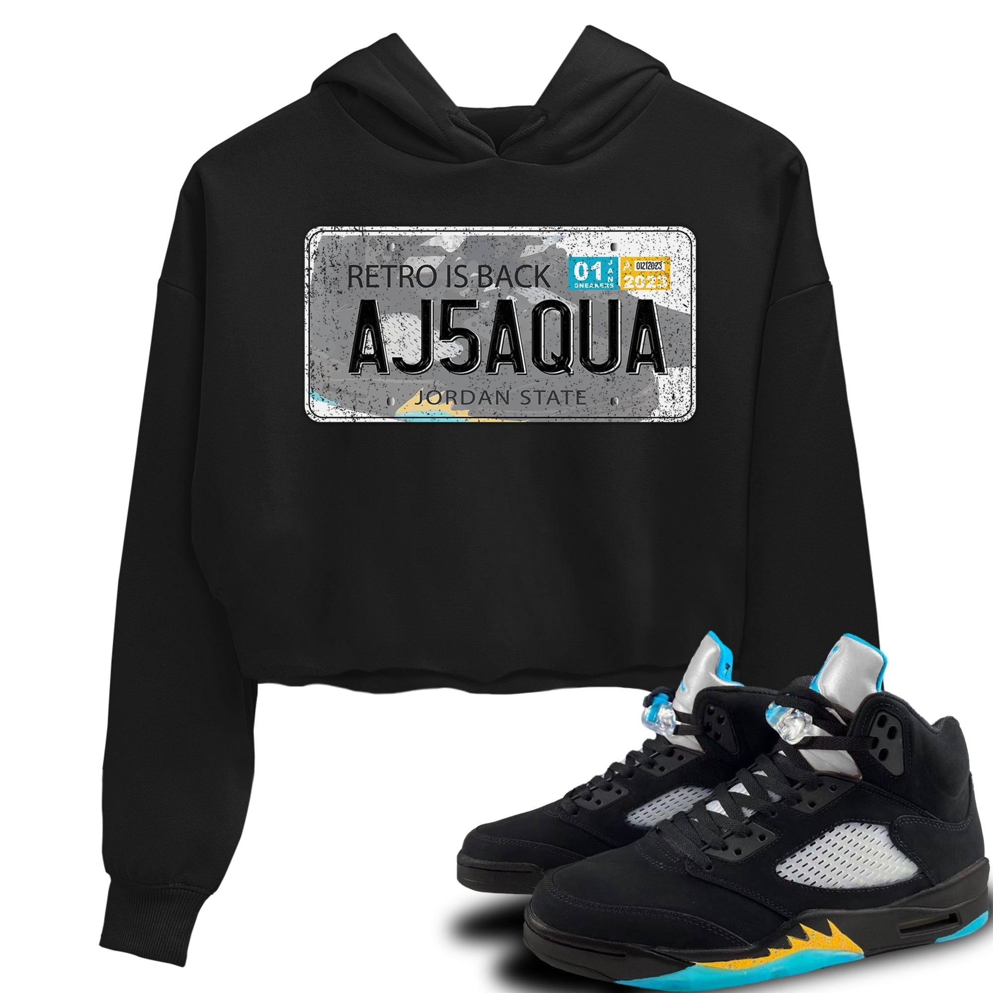 Jordan Plate Women's Tops - Air Jordan 5 Aqua