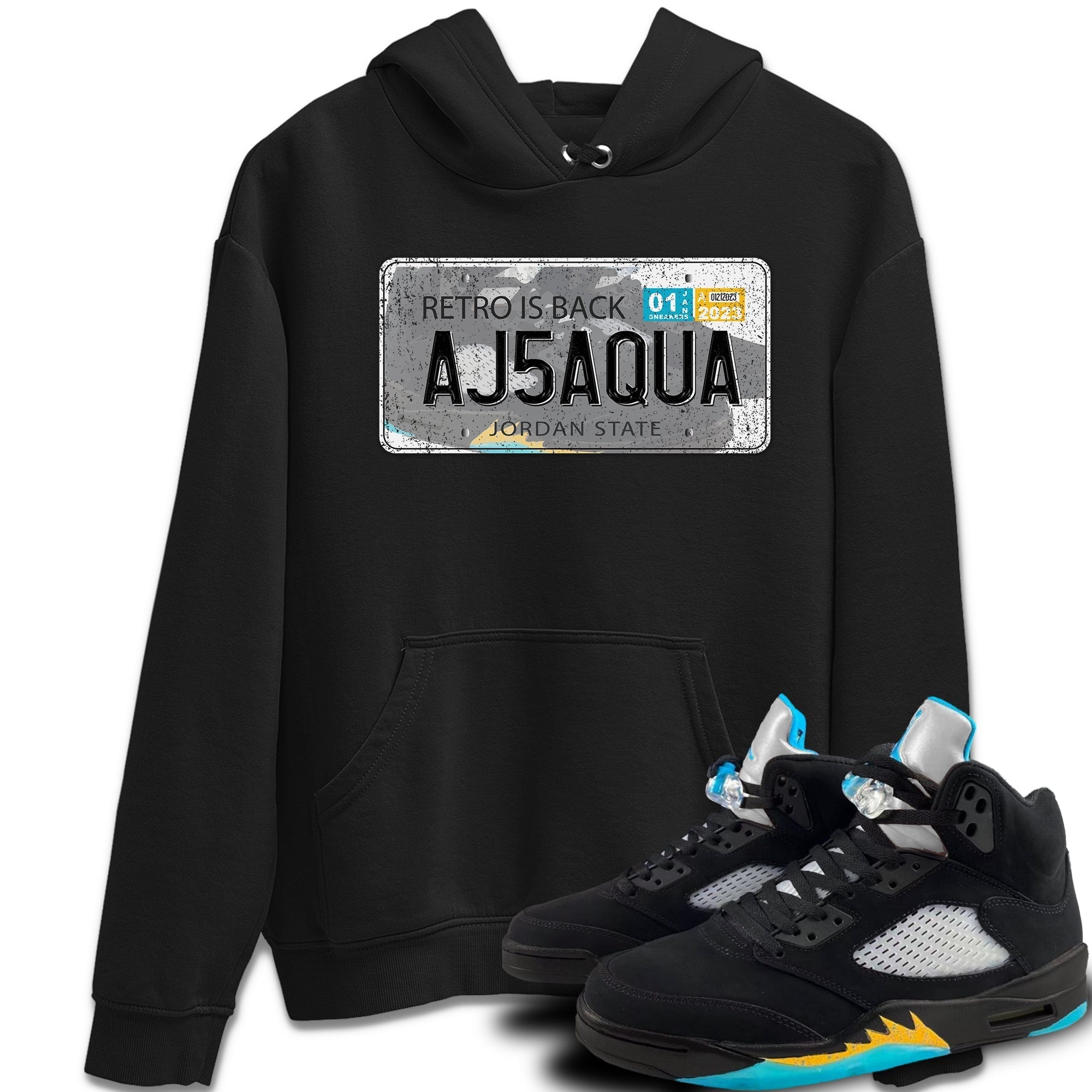 Jordan Plate Unisex Tops - Air Jordan 5 Aqua
