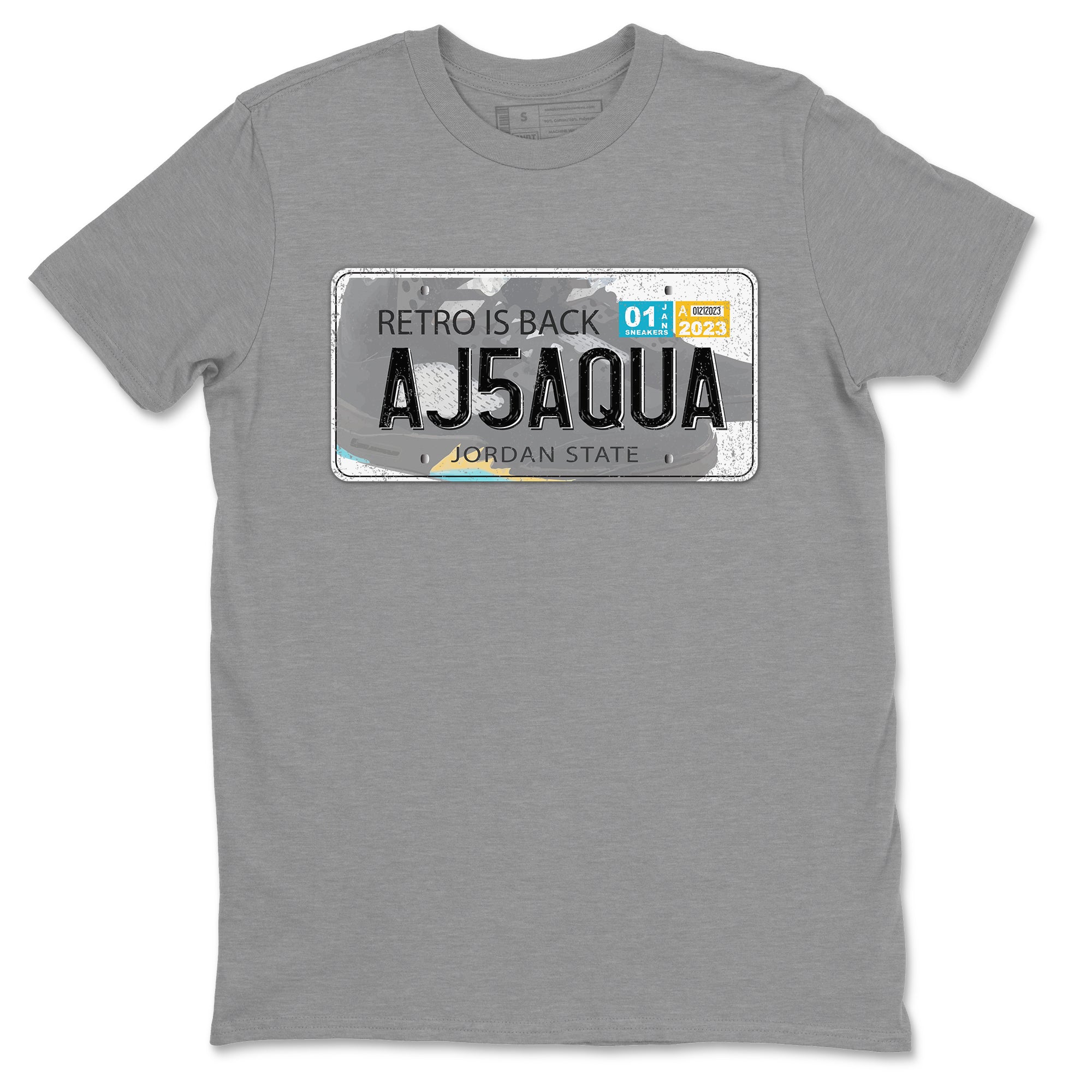 Jordan Plate Unisex Tops - Air Jordan 5 Aqua