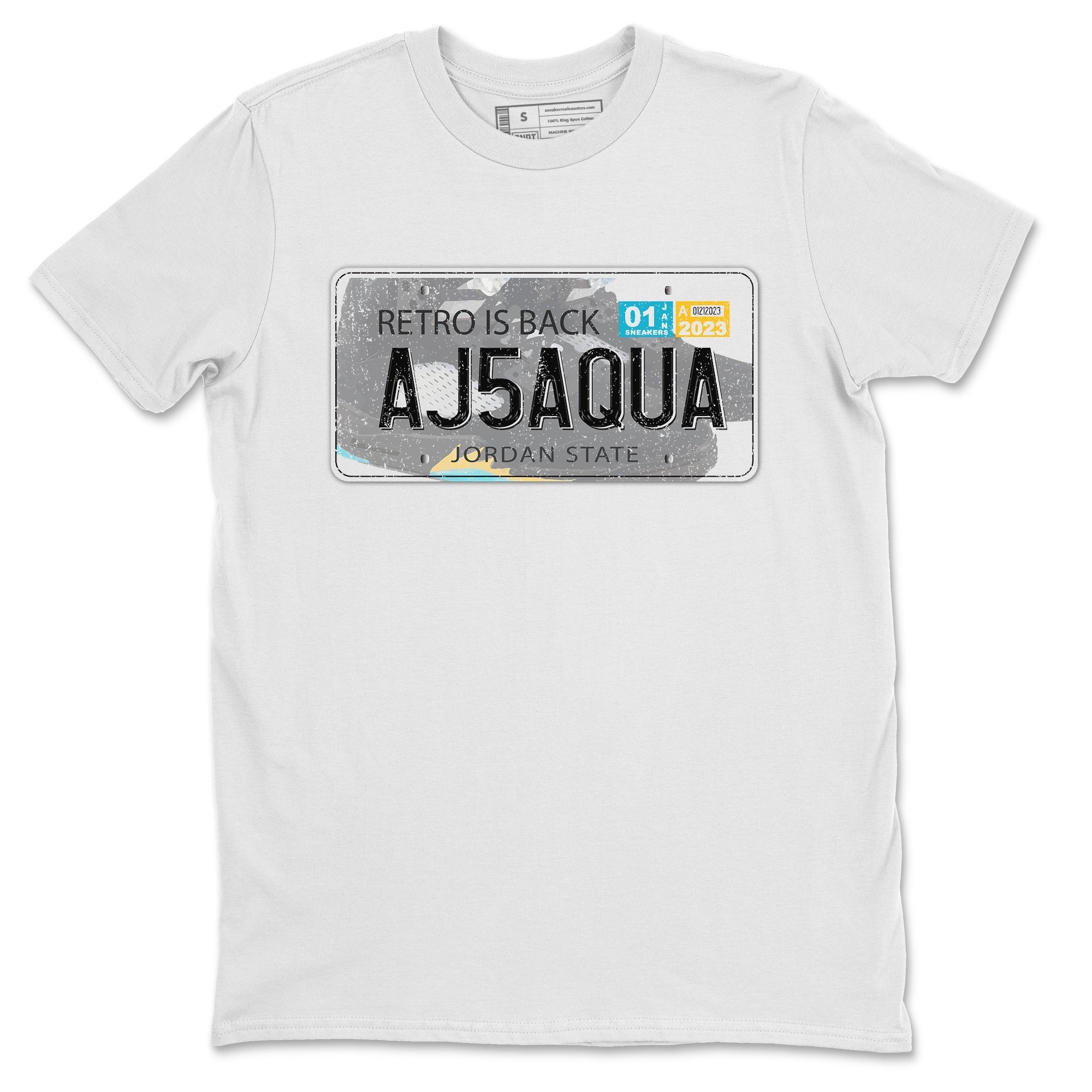 Jordan Plate Unisex Tops - Air Jordan 5 Aqua