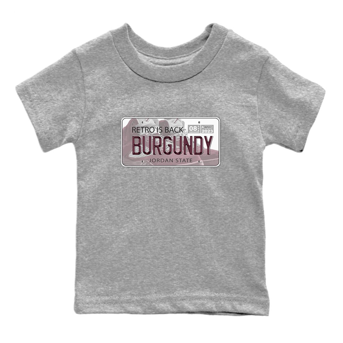 Jordan Plate snkmatch Tee Kids - Air Jordan 5 Burgundy