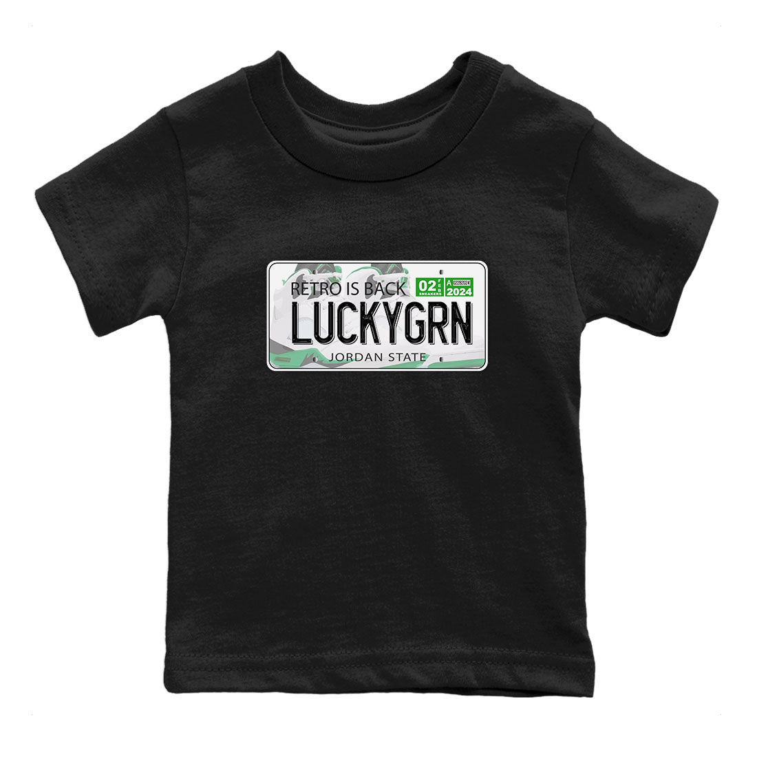 Jordan Plate snkmatch Tees Kids - Air Jordan 5 Lucky Green