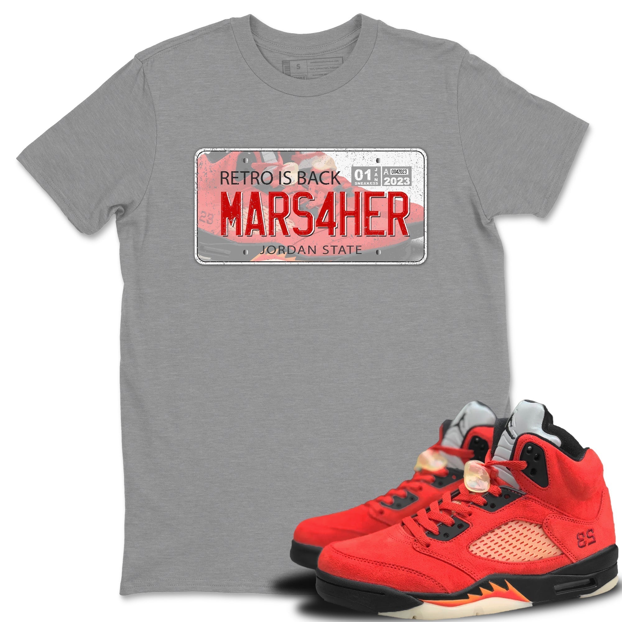 Jordan Plate Unisex Tops - Air Jordan 5 Mars For Her