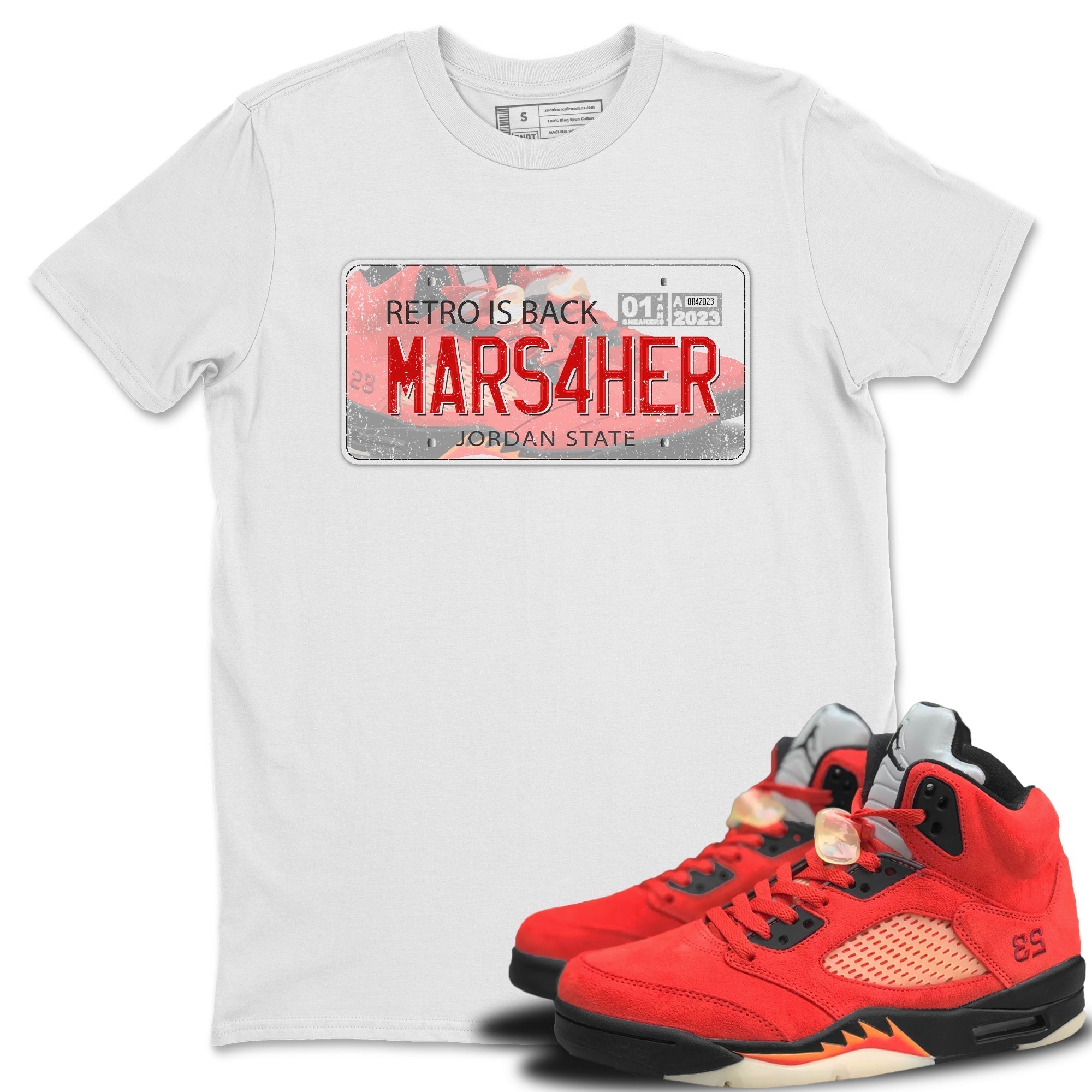 Jordan Plate Unisex Tops - Air Jordan 5 Mars For Her