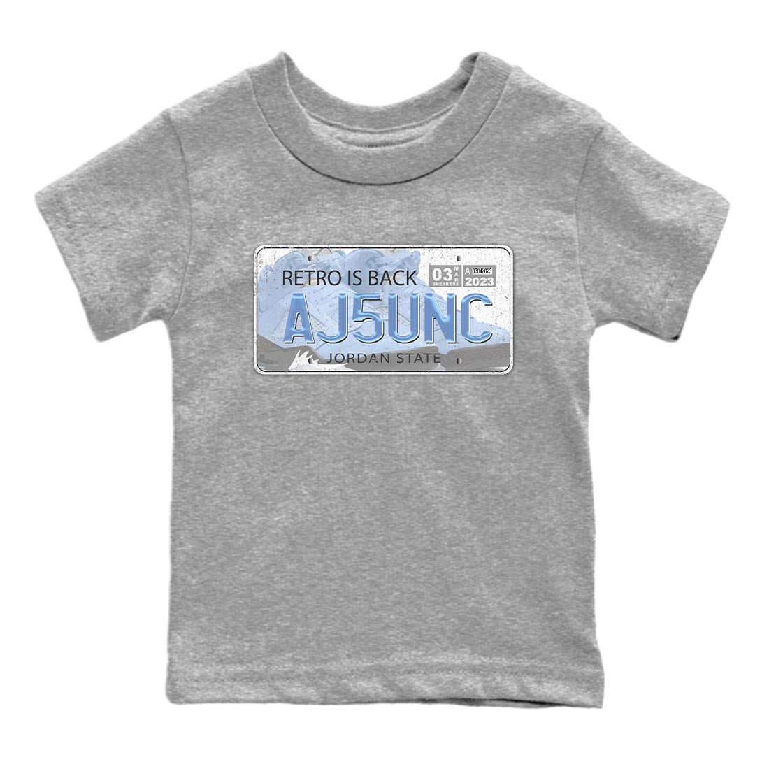 Jordan Plate Kids Tops - Air Jordan 5 UNC