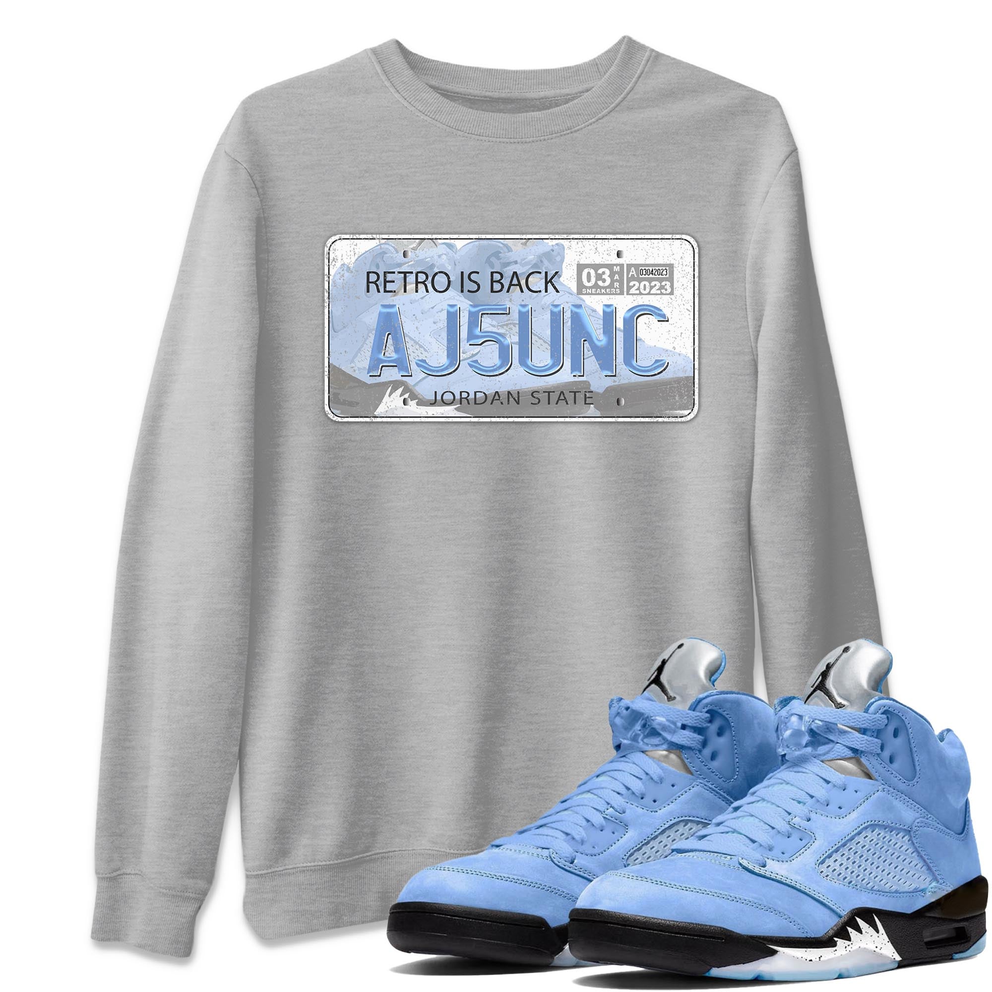 Jordan Plate Unisex Tops - Air Jordan 5 UNC