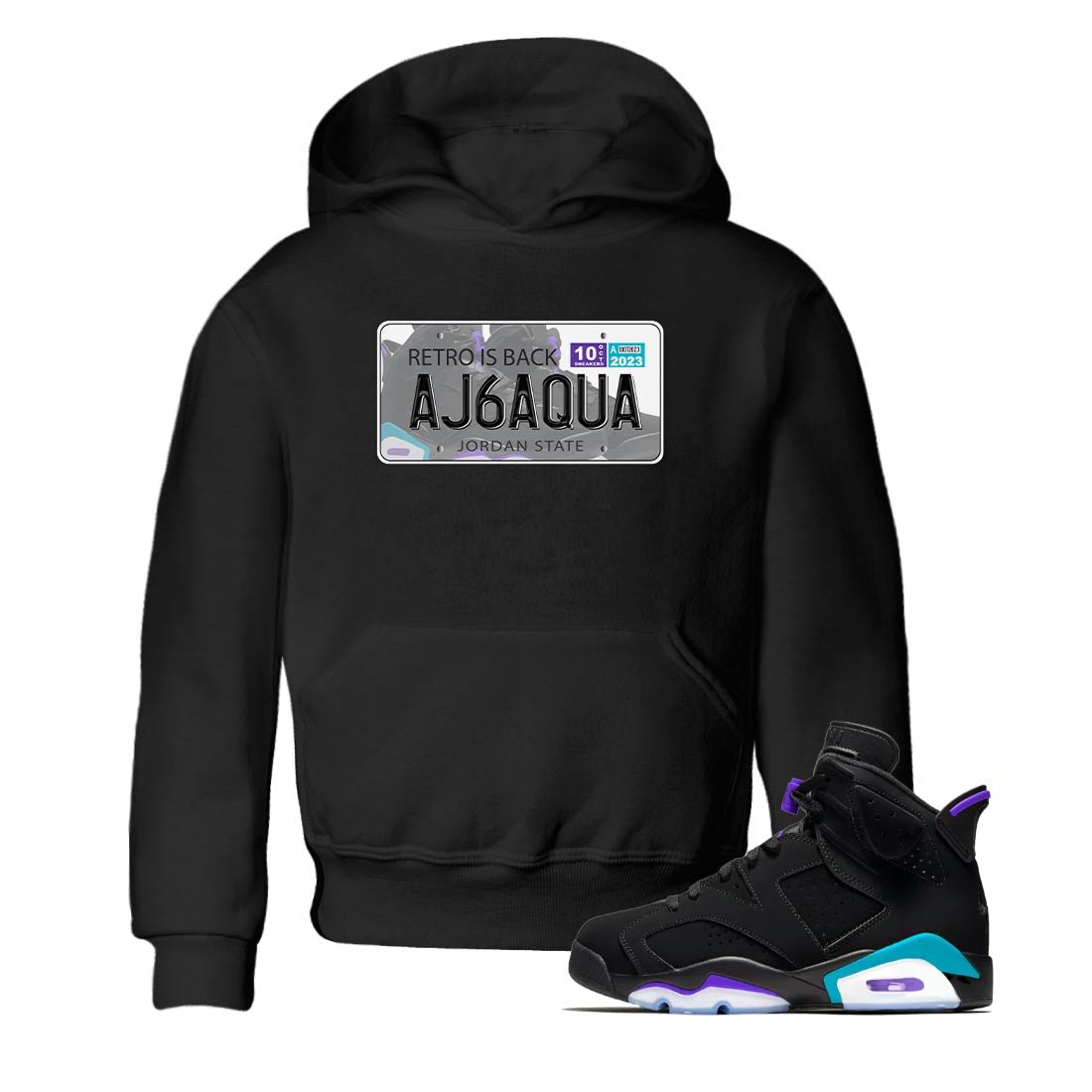Jordan Plate snkmatch Tee Kids - Air Jordan 6 Aqua