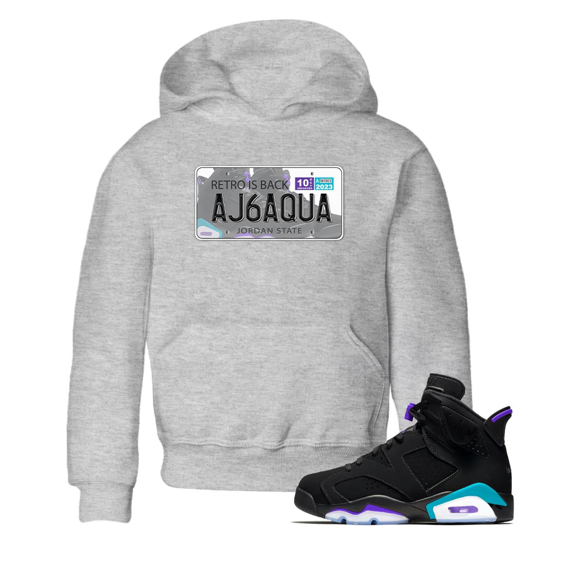 Jordan Plate snkmatch Tee Kids - Air Jordan 6 Aqua