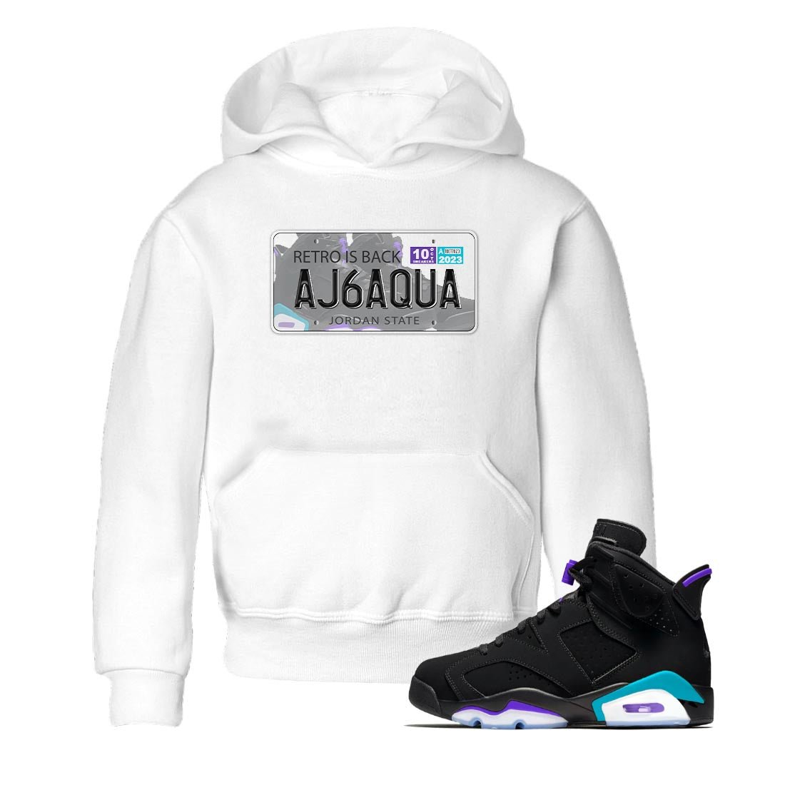 Jordan Plate snkmatch Tee Kids - Air Jordan 6 Aqua