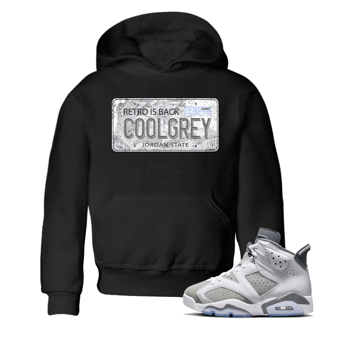 Jordan Plate Kids Tops - Air Jordan 6 Cool Grey