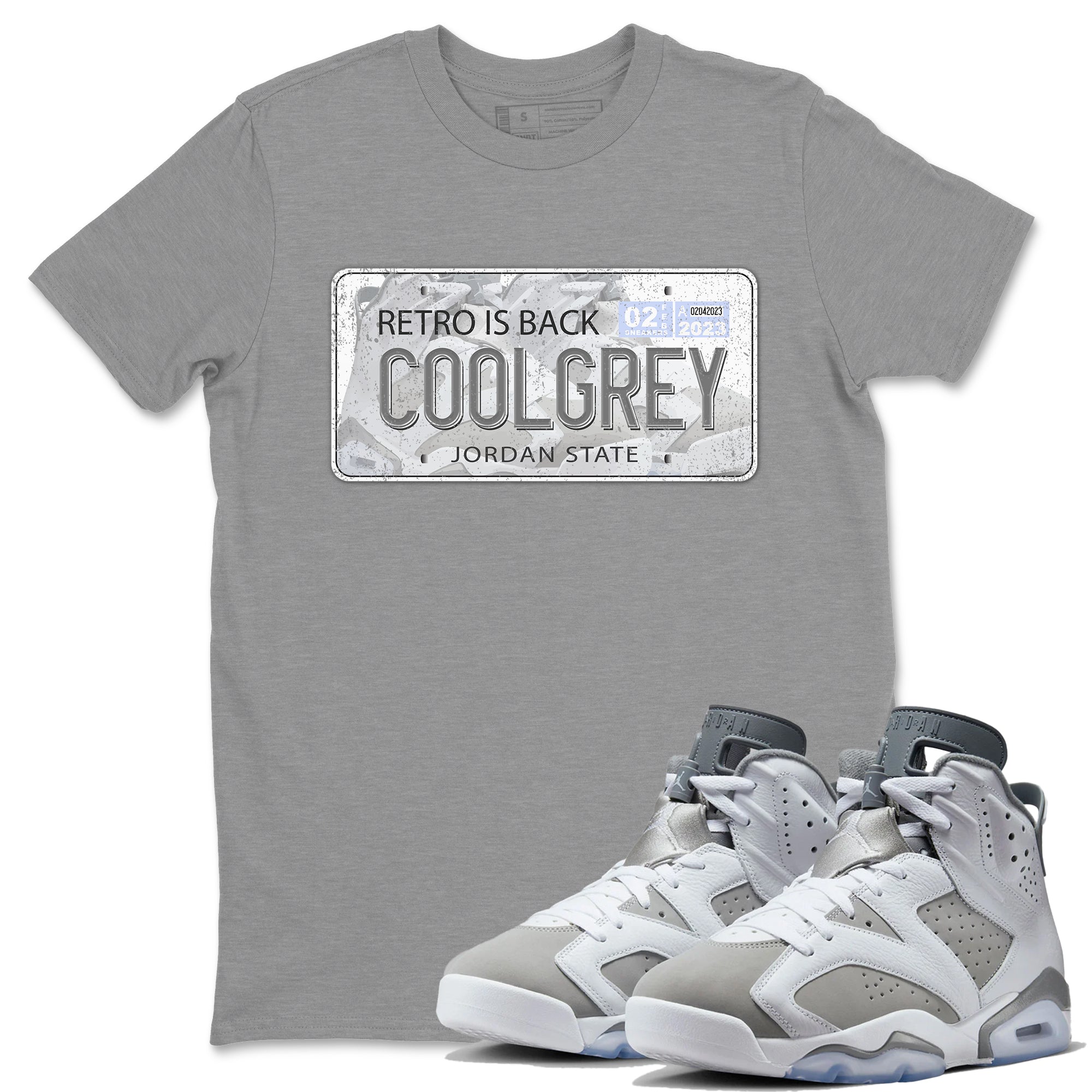 Jordan Plate Unisex Tops - Air Jordan 6 Cool Grey