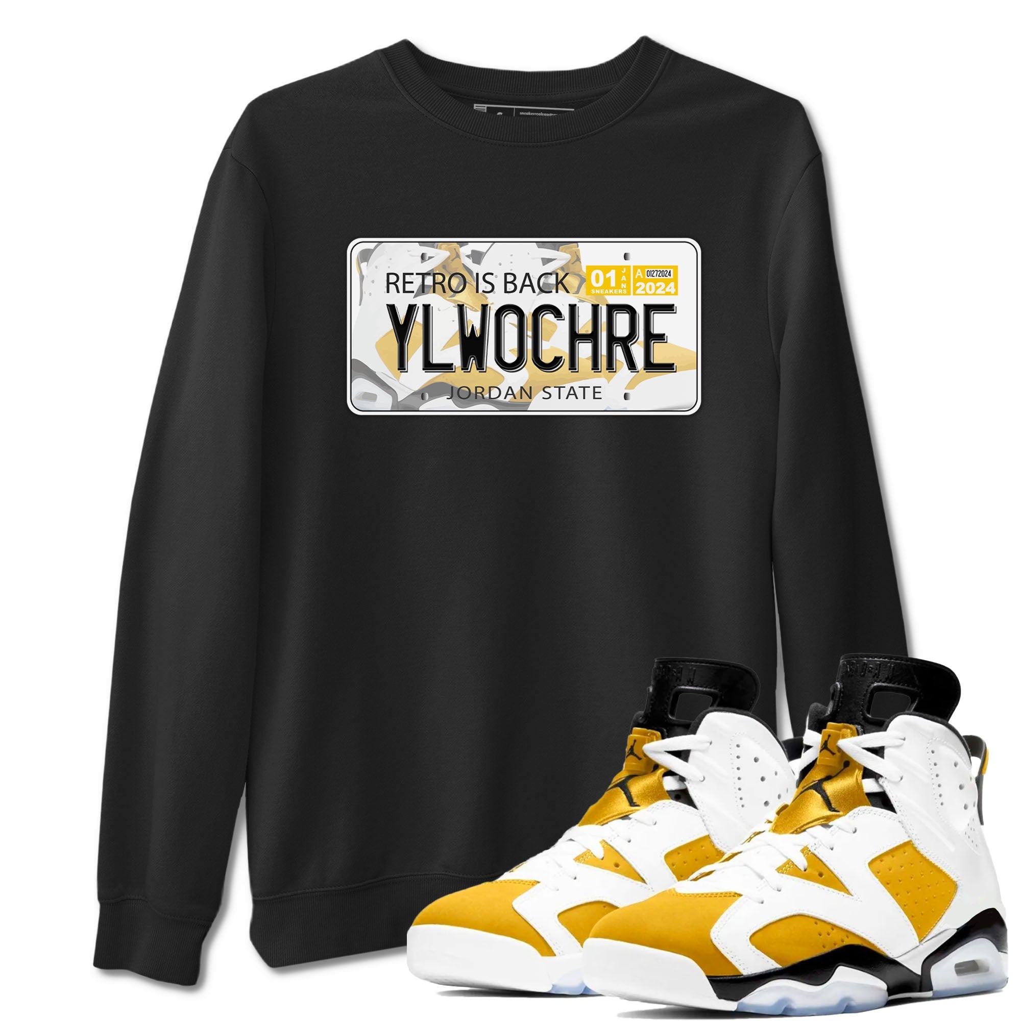 Jordan plate snkmatch Tees - Air Jordan 6 Yellow Ochre