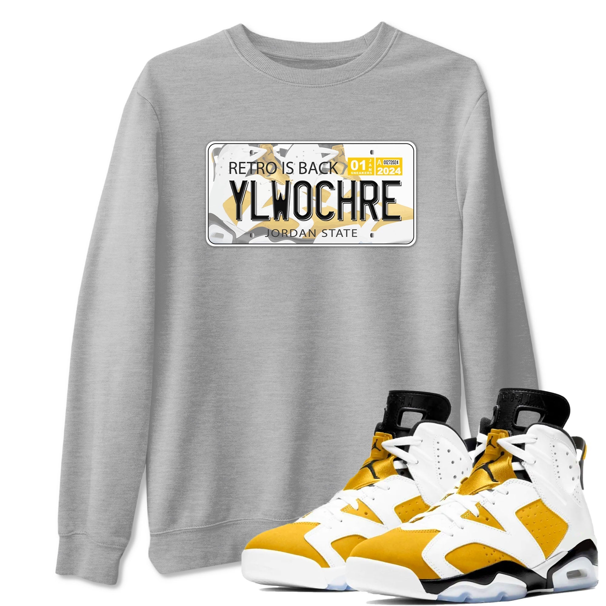 Jordan plate snkmatch Tees - Air Jordan 6 Yellow Ochre