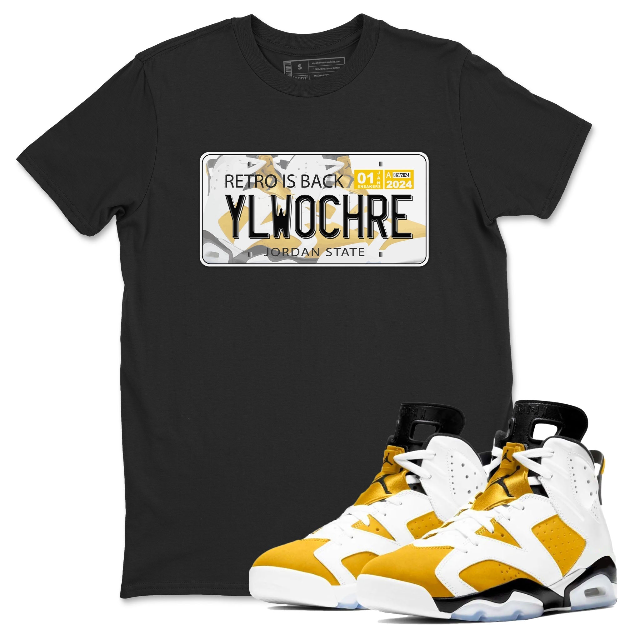 Jordan plate snkmatch Tees - Air Jordan 6 Yellow Ochre