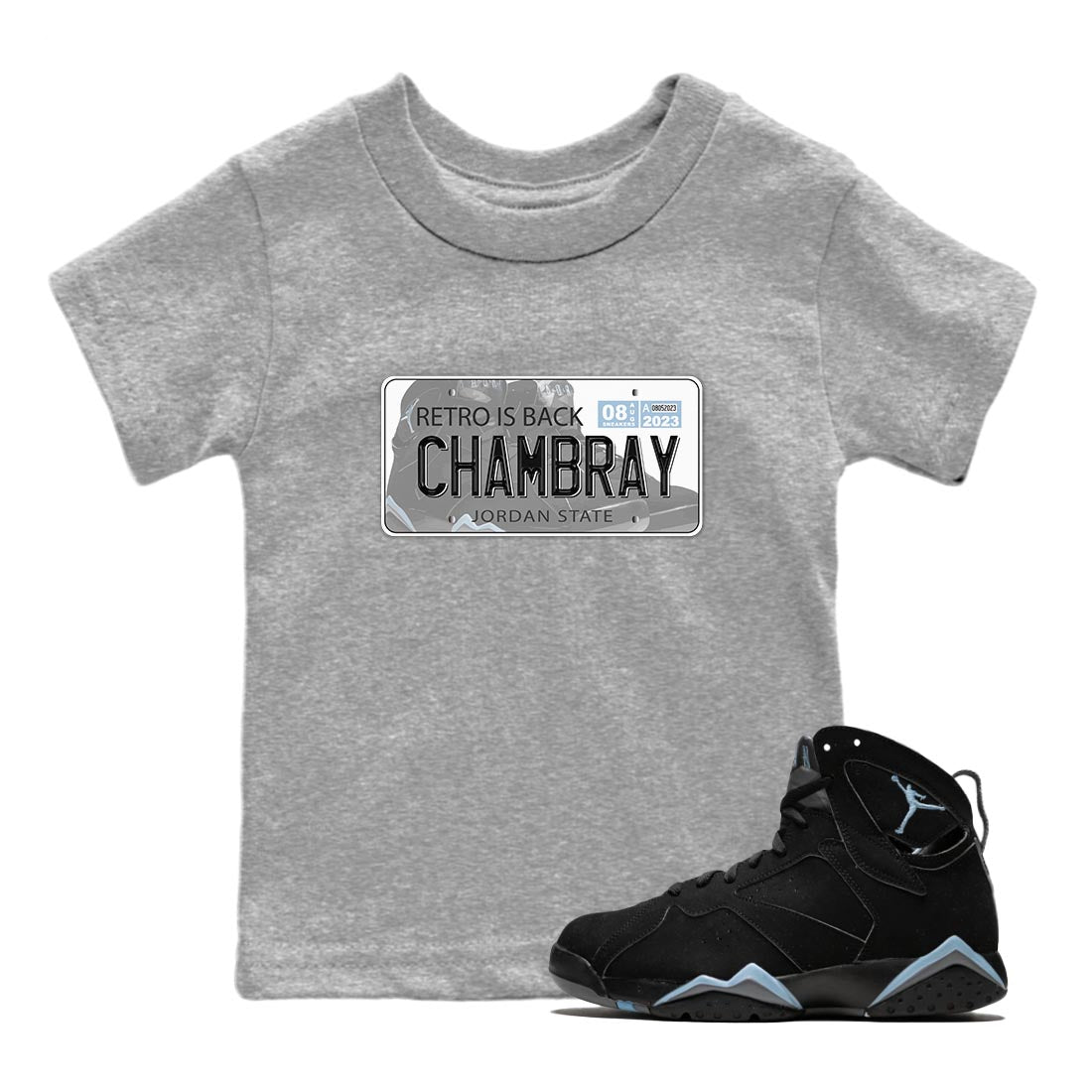 Jordan Plate snkmatch Tee Kids - Air Jordan 7 Chambray