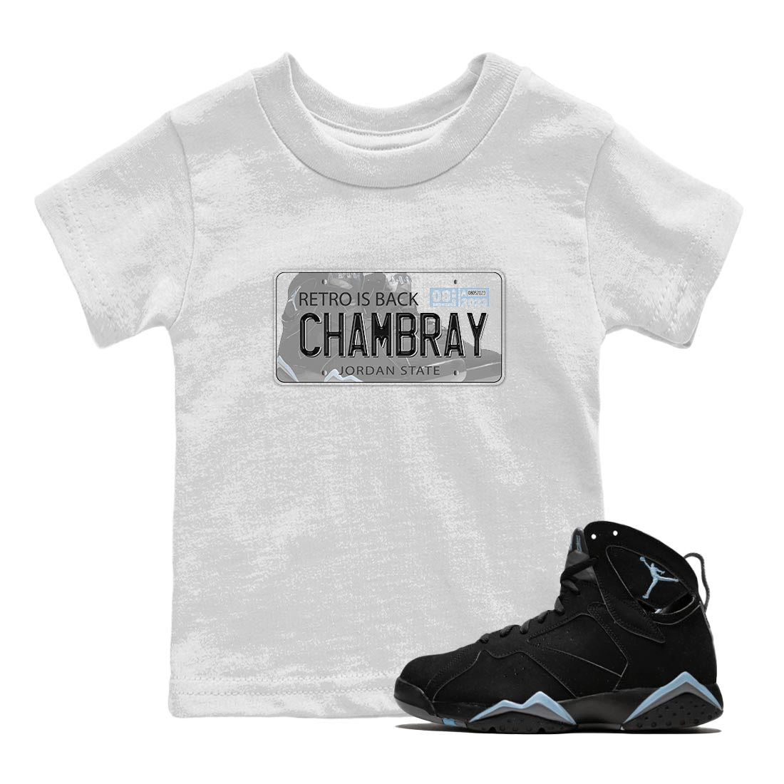 Jordan Plate snkmatch Tee Kids - Air Jordan 7 Chambray
