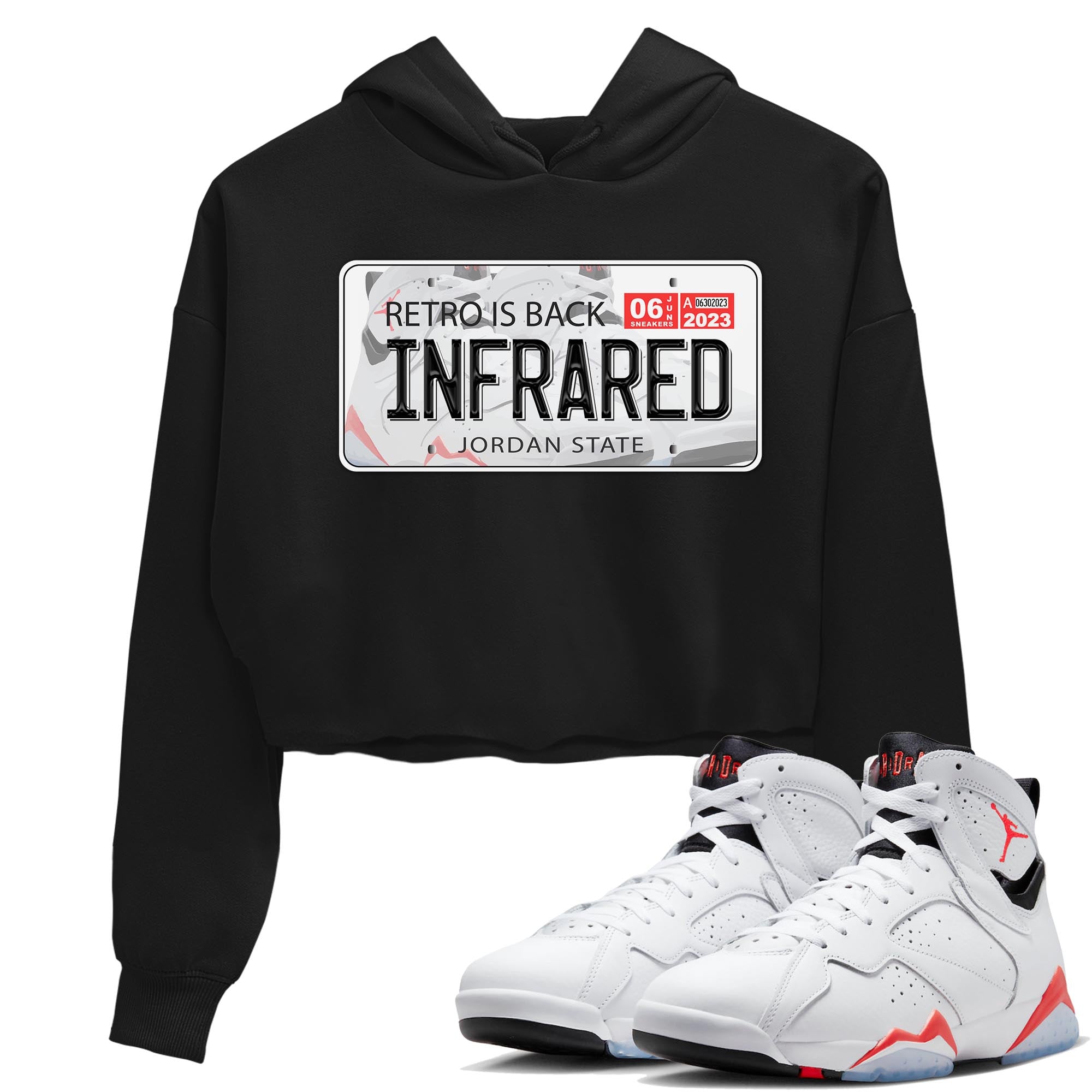 Jordan Plate snkmatch Women's Top - Air Jordan 7 White Infrared
