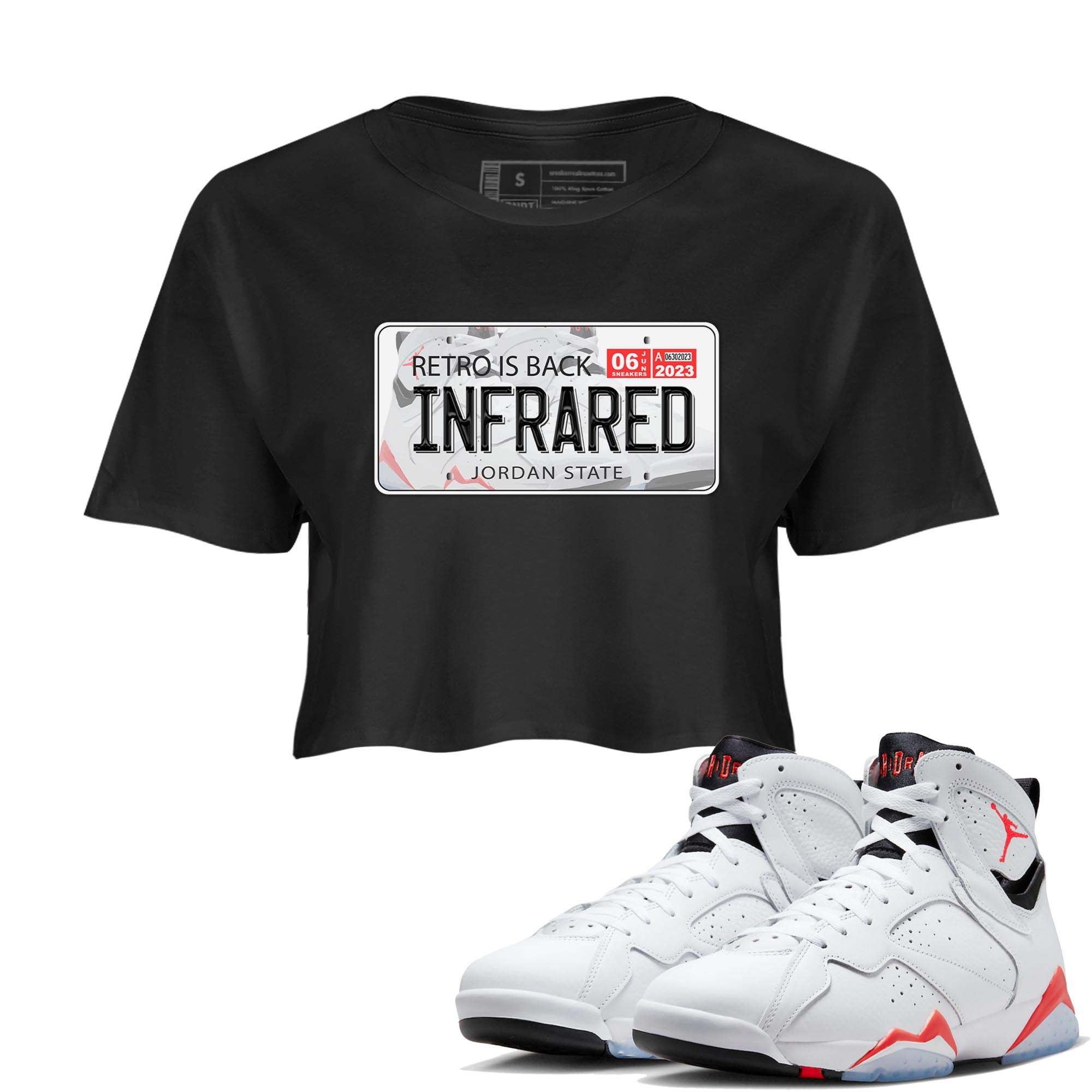 Jordan Plate snkmatch Women's Top - Air Jordan 7 White Infrared