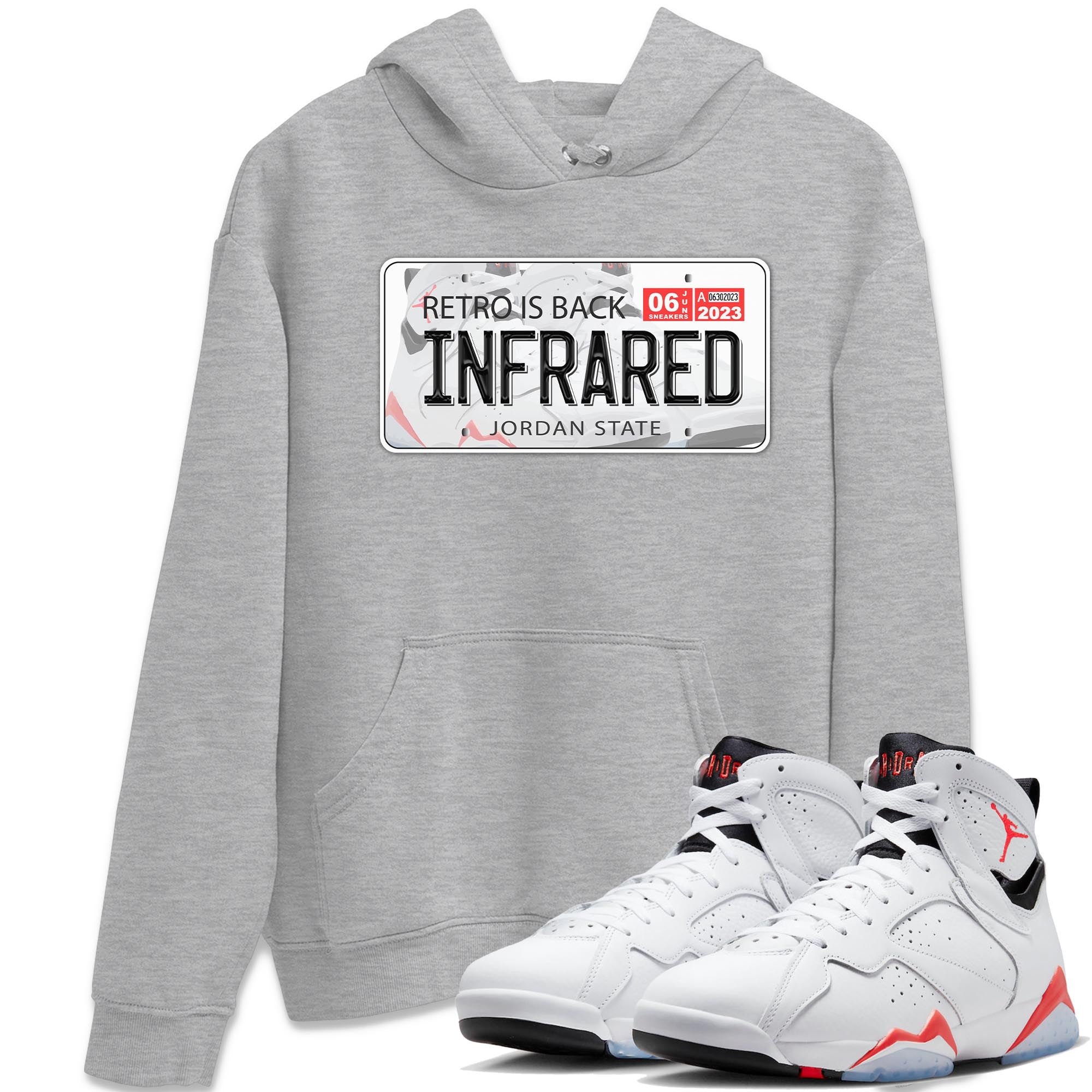 Jordan Plate snkmatch Tee - Air Jordan 7 White Infrared