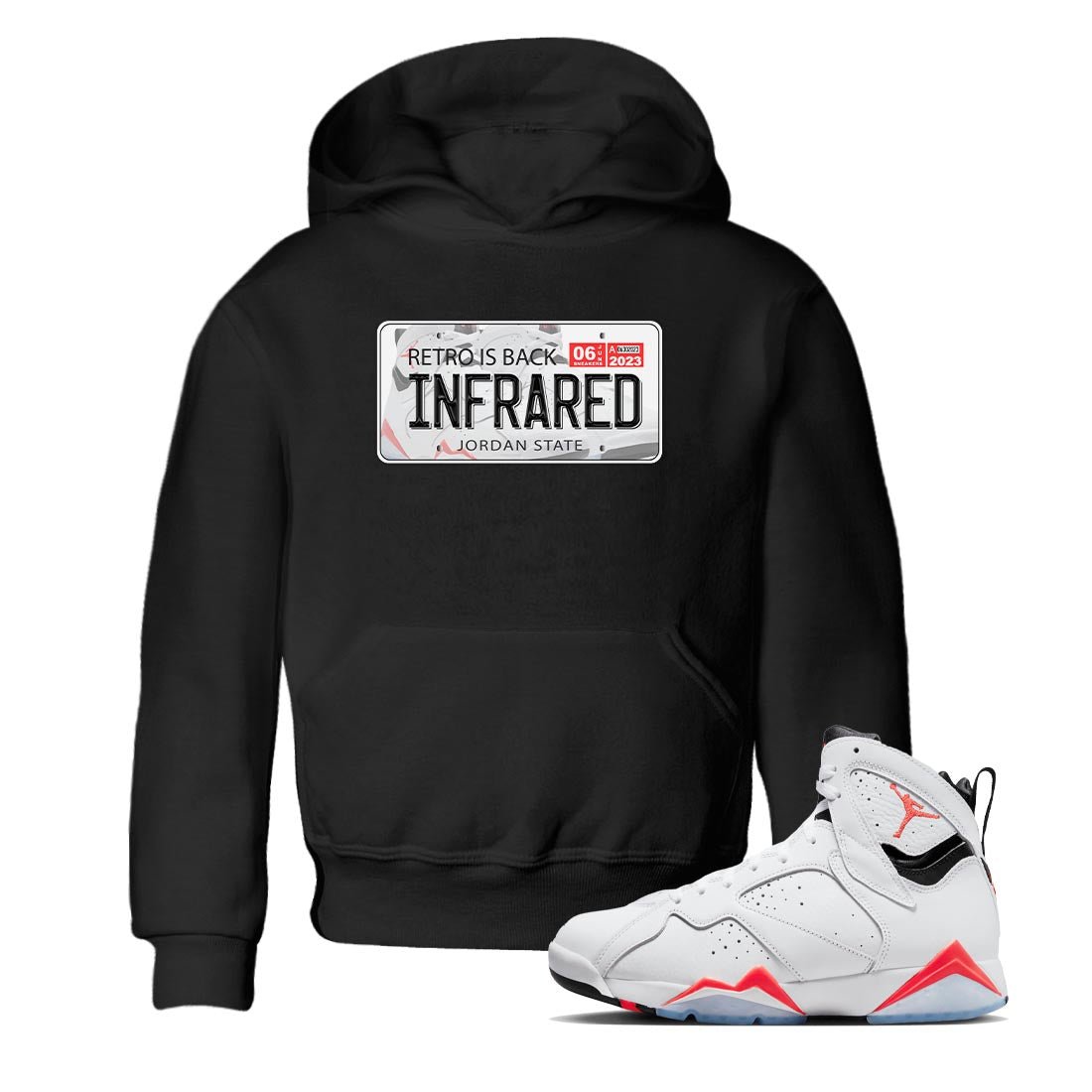 Jordan Plate snkmatch Tee Kids - Air Jordan 7 White Infrared