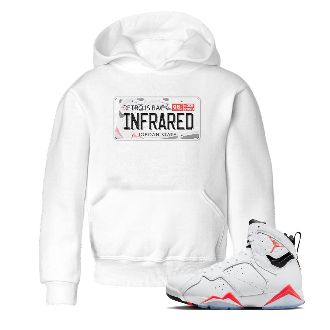 Jordan Plate snkmatch Tee Kids - Air Jordan 7 White Infrared