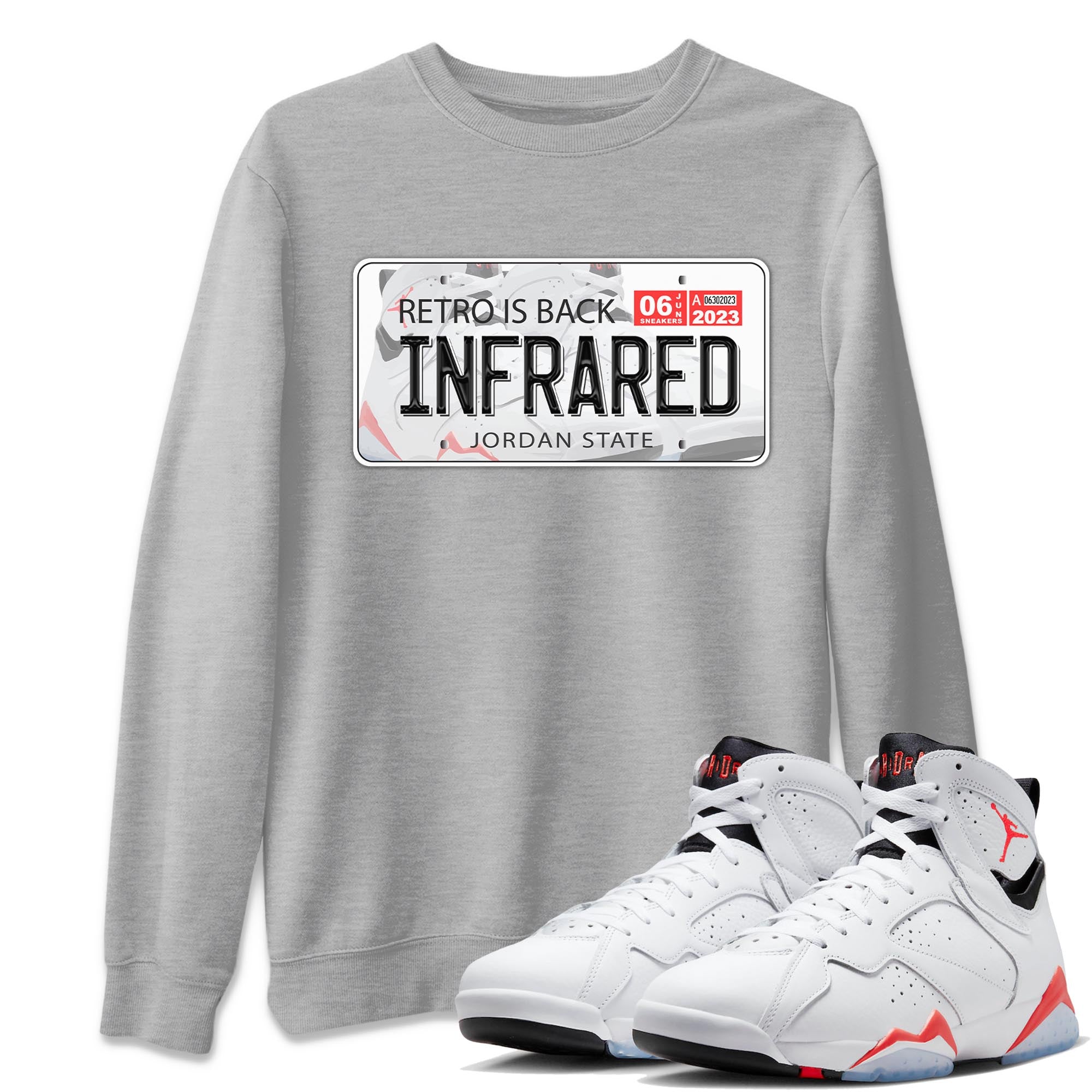 Jordan Plate snkmatch Tee - Air Jordan 7 White Infrared