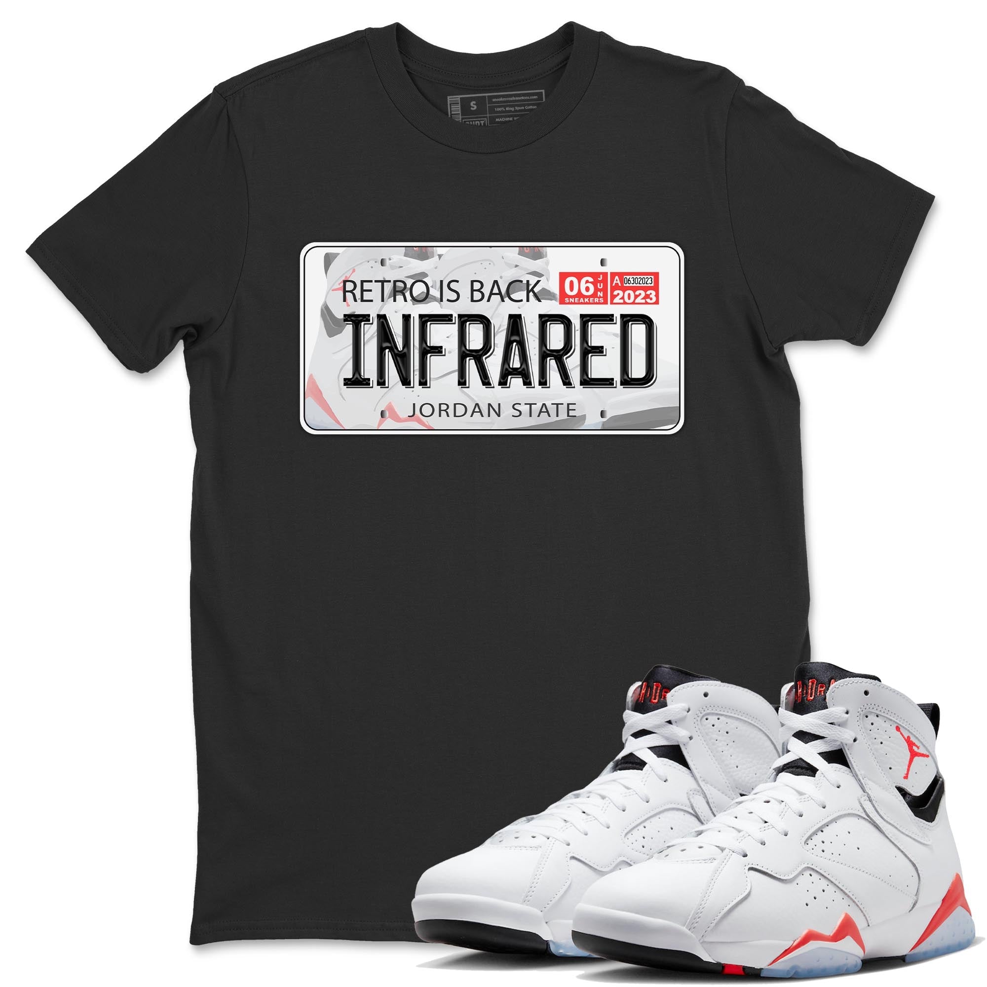 Jordan Plate snkmatch Tee - Air Jordan 7 White Infrared
