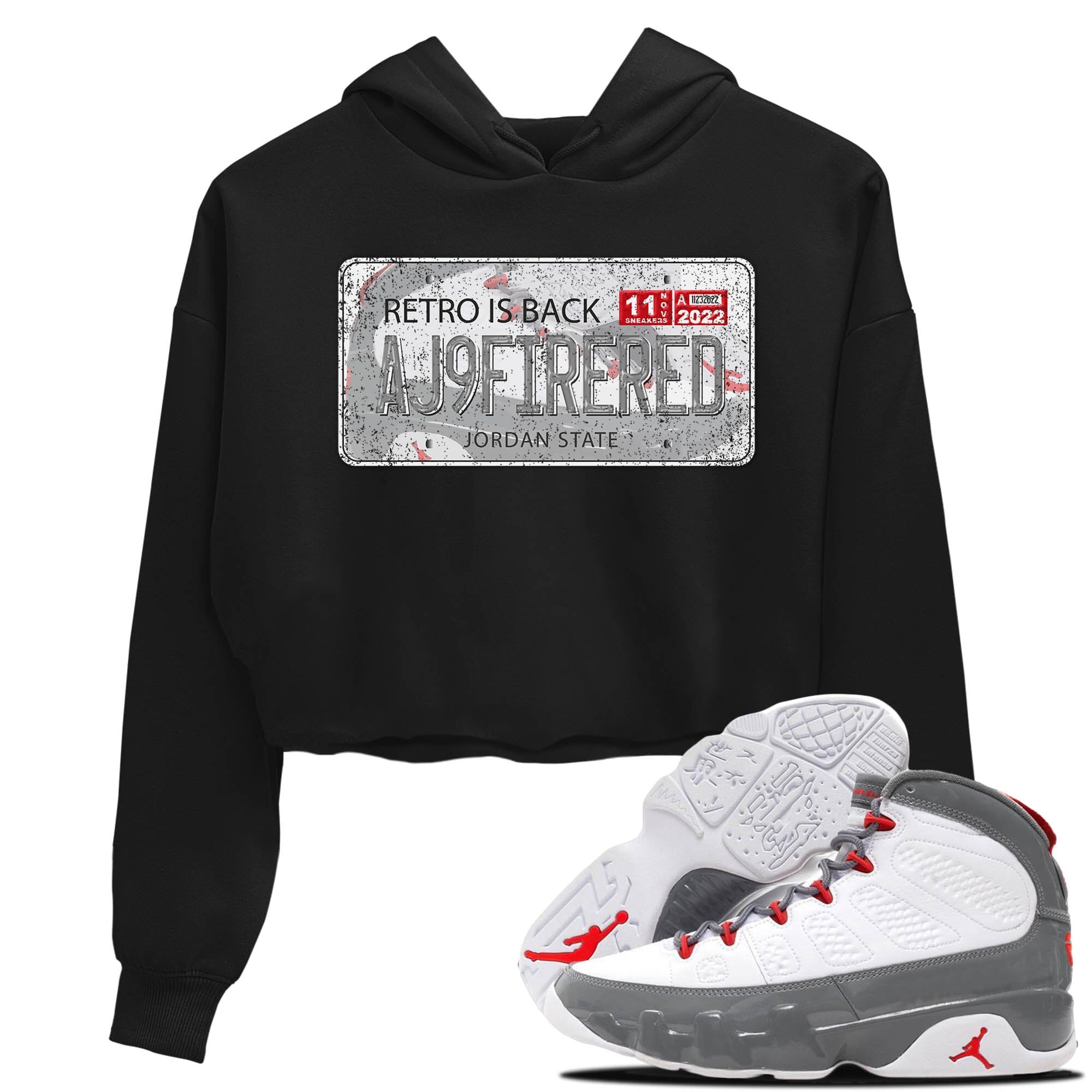Jordan Plate Women's Tops - Air Jordan 9 Fire Red