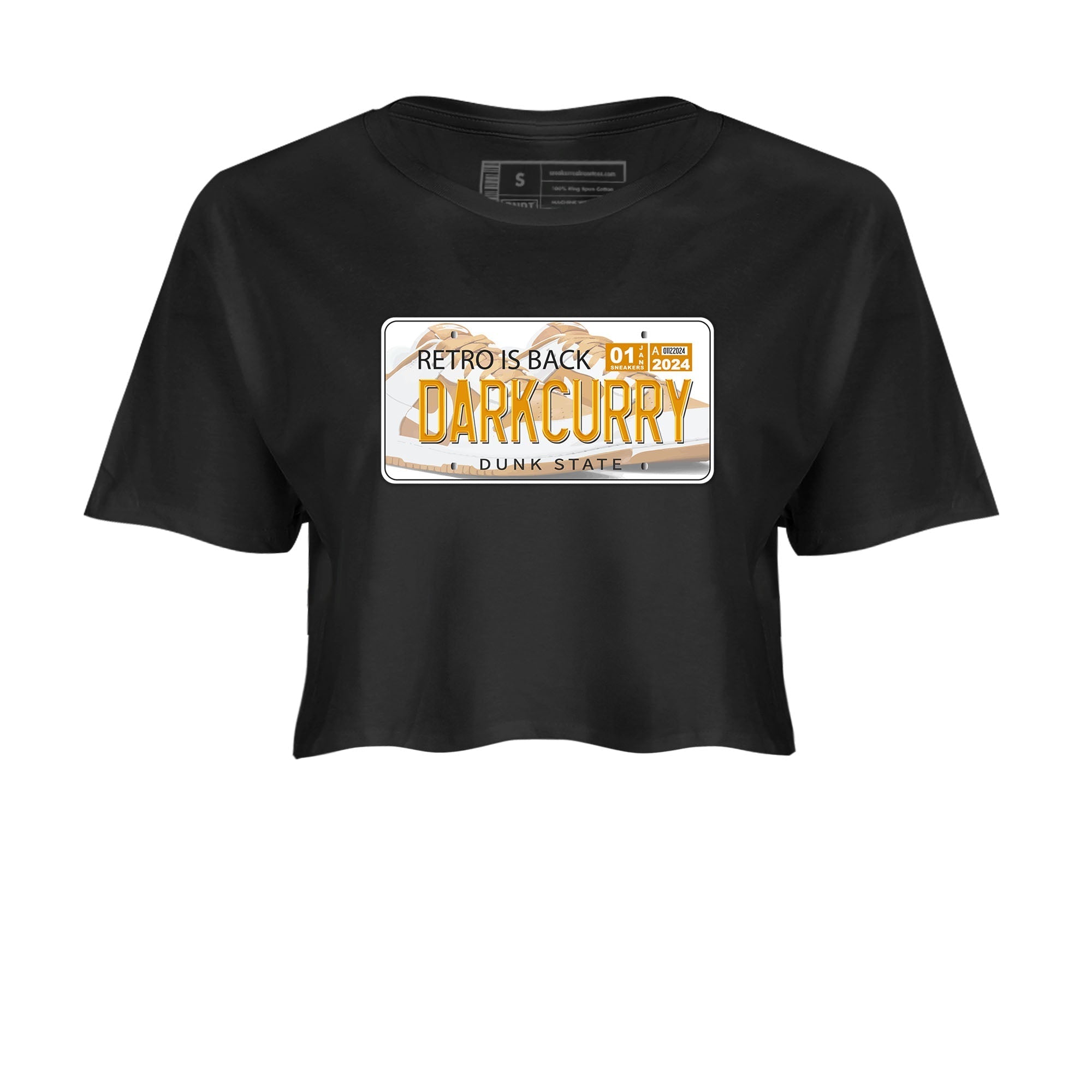Jordan plate snkmatch Tees Crop Top - Dunk Dark Curry