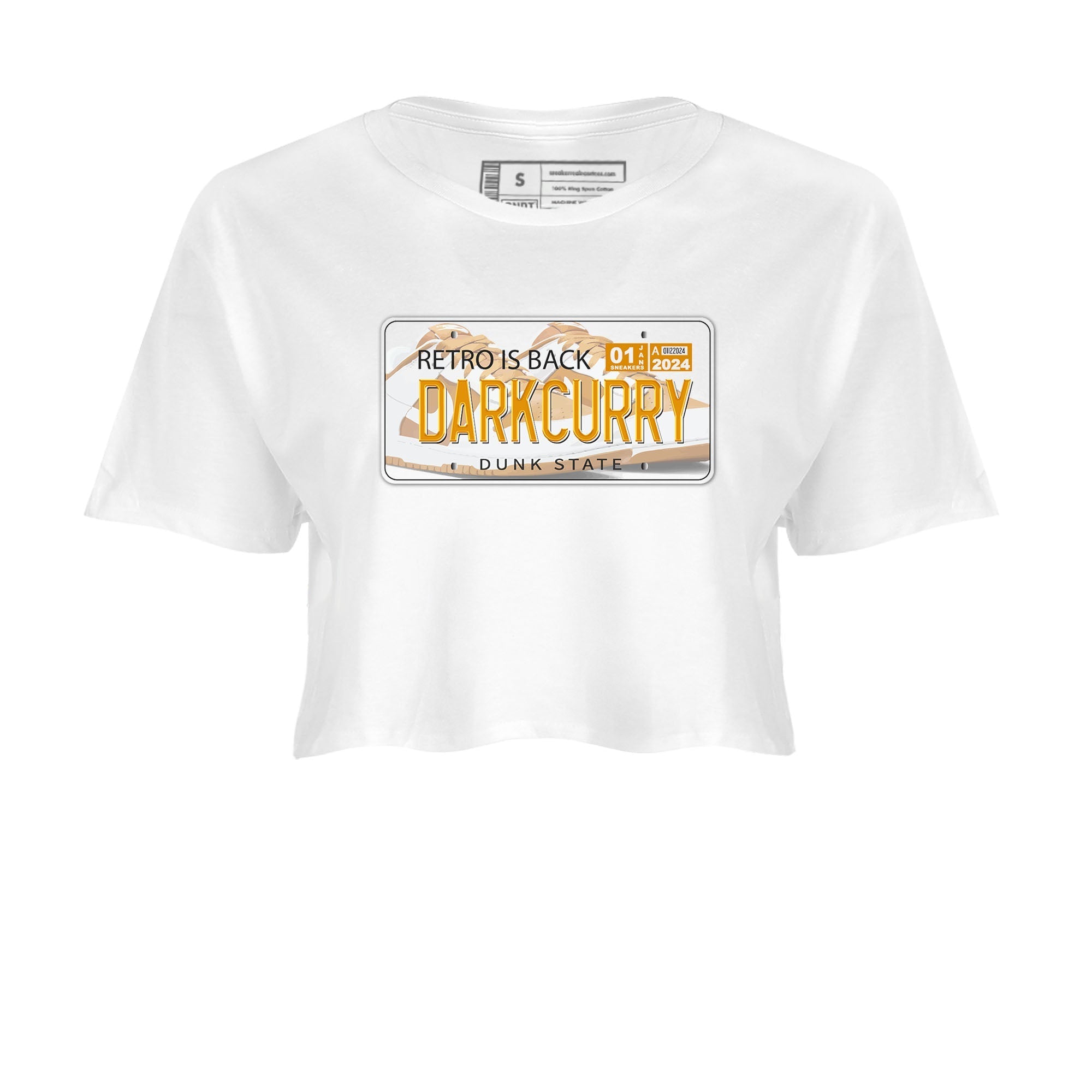 Jordan plate snkmatch Tees Crop Top - Dunk Dark Curry