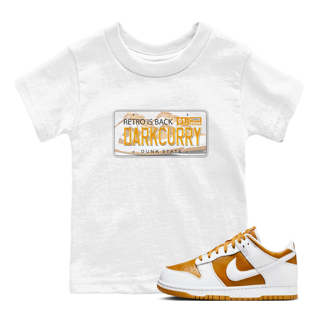 Jordan plate snkmatch Tees Kids - Dunk Dark Curry