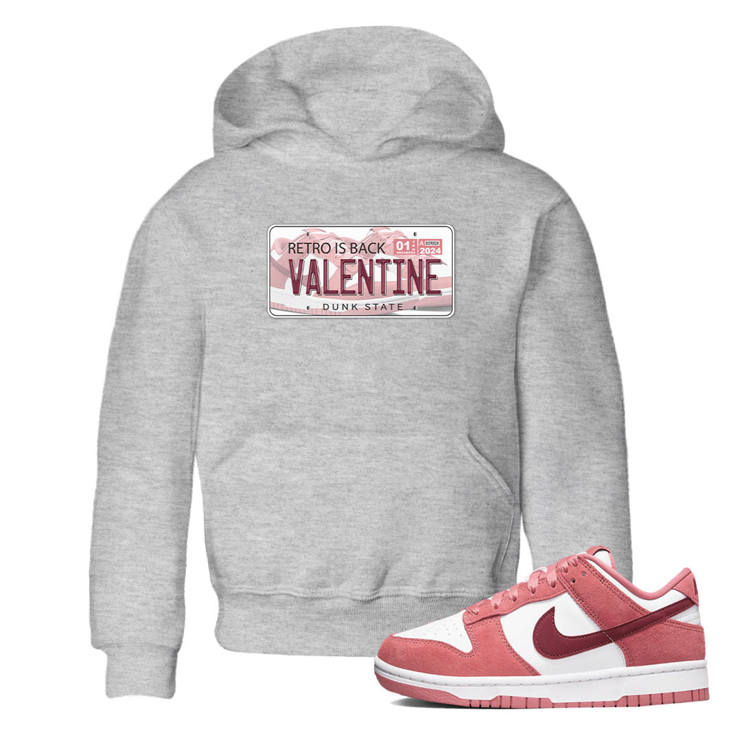 Jordan Plate snkmatch Tees Kids - Dunk Valentines Day 2024