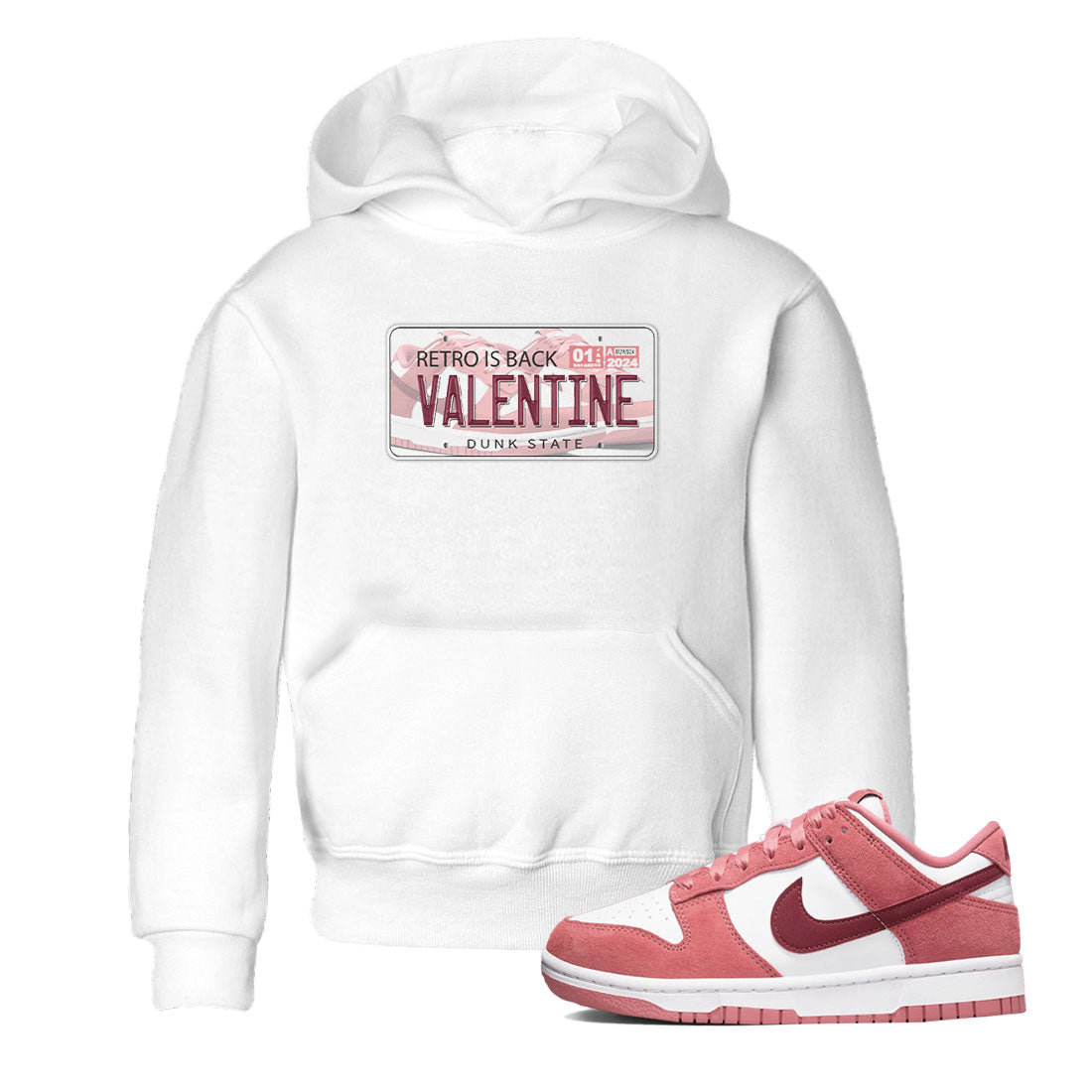 Jordan Plate snkmatch Tees Kids - Dunk Valentines Day 2024