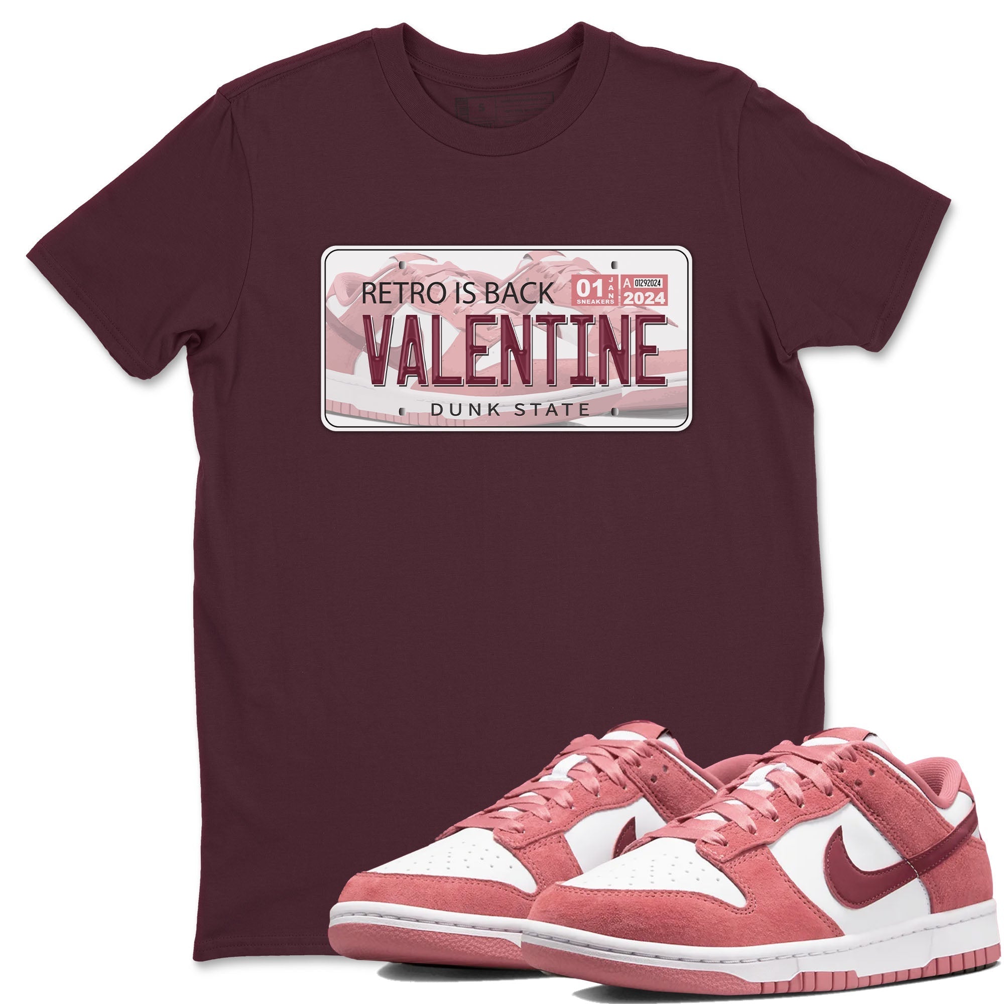Jordan Plate snkmatch Tees - Dunk Valentines Day 2024