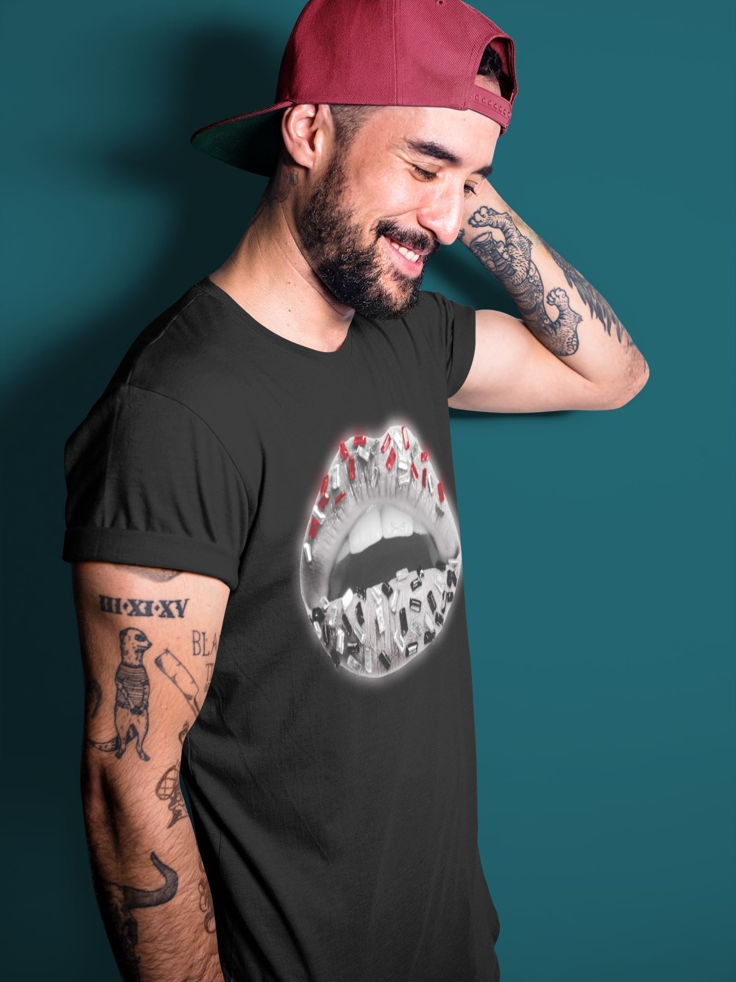 Lips Jewel Unisex Tops - Air Jordan 1 Smoke Grey