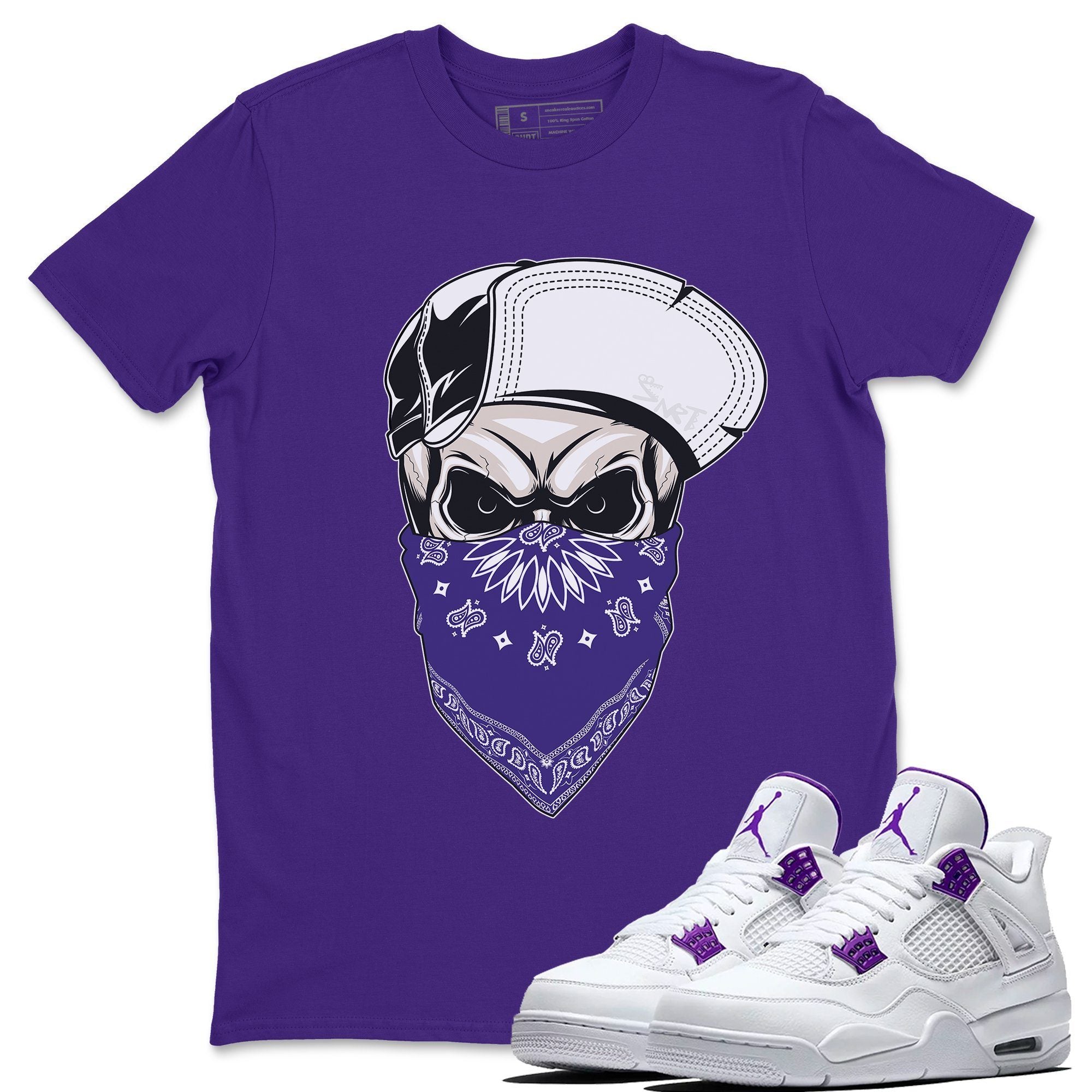Skull Hat Mask Unisex Tops - Air Jordan 4 Court Purple