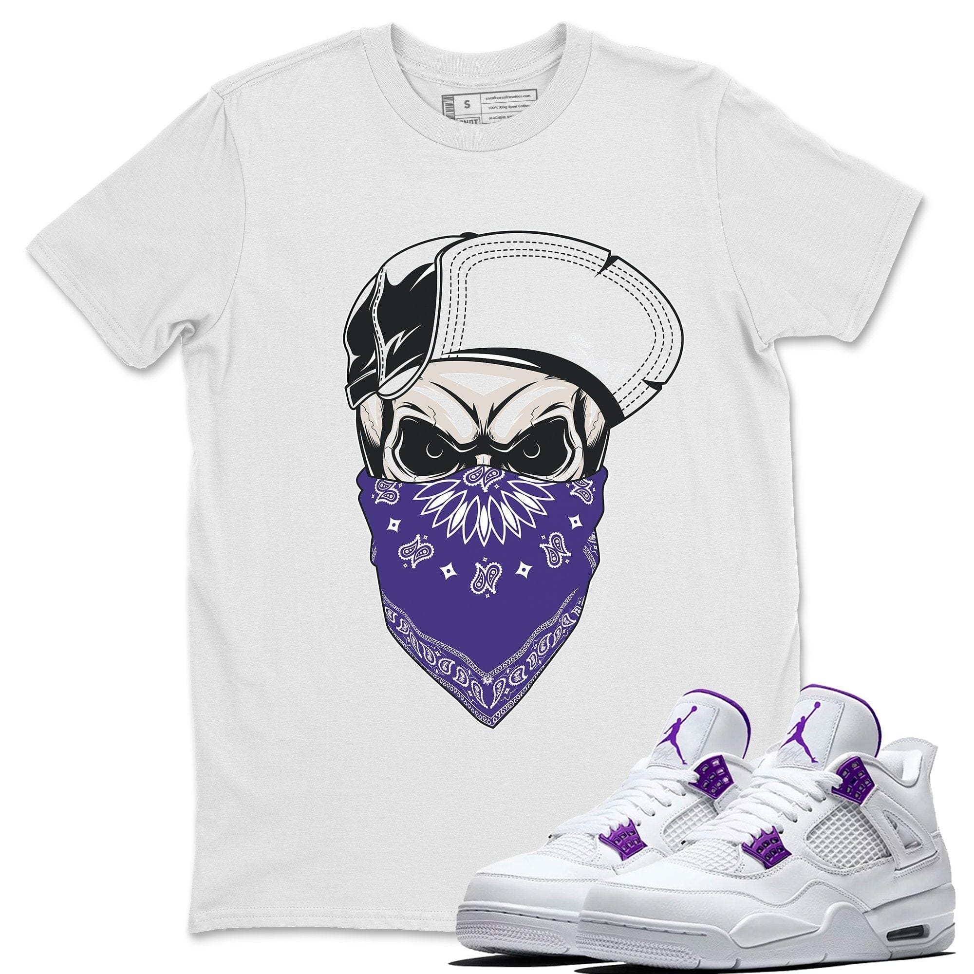 Skull Hat Mask Unisex Tops - Air Jordan 4 Court Purple