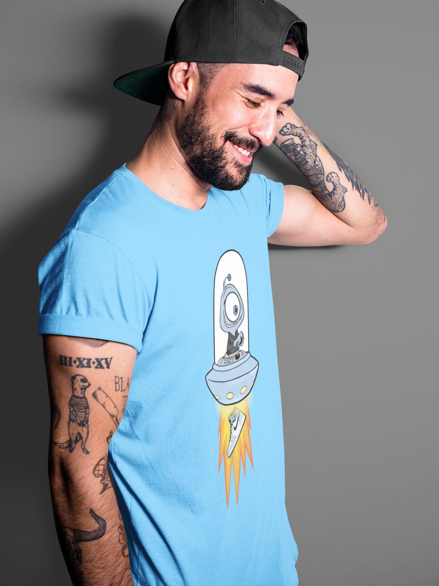 Alien Unisex Tops - Air Jordan 1 University Blue