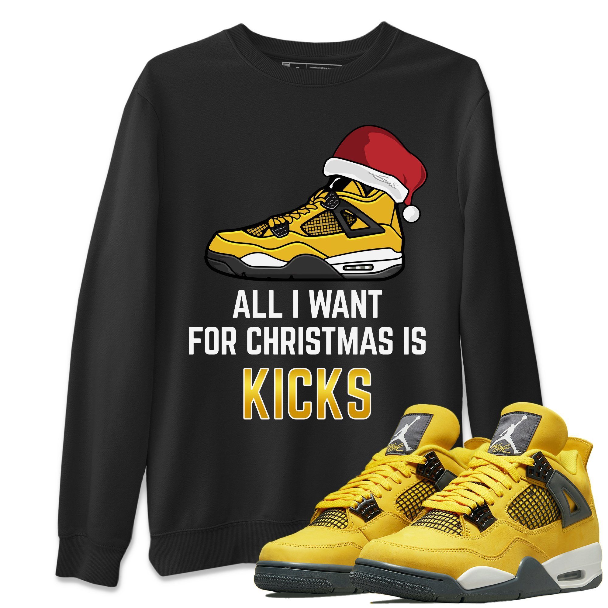 All I Want For Christmas Unisex Tops - Air Jordan 4 Lightning