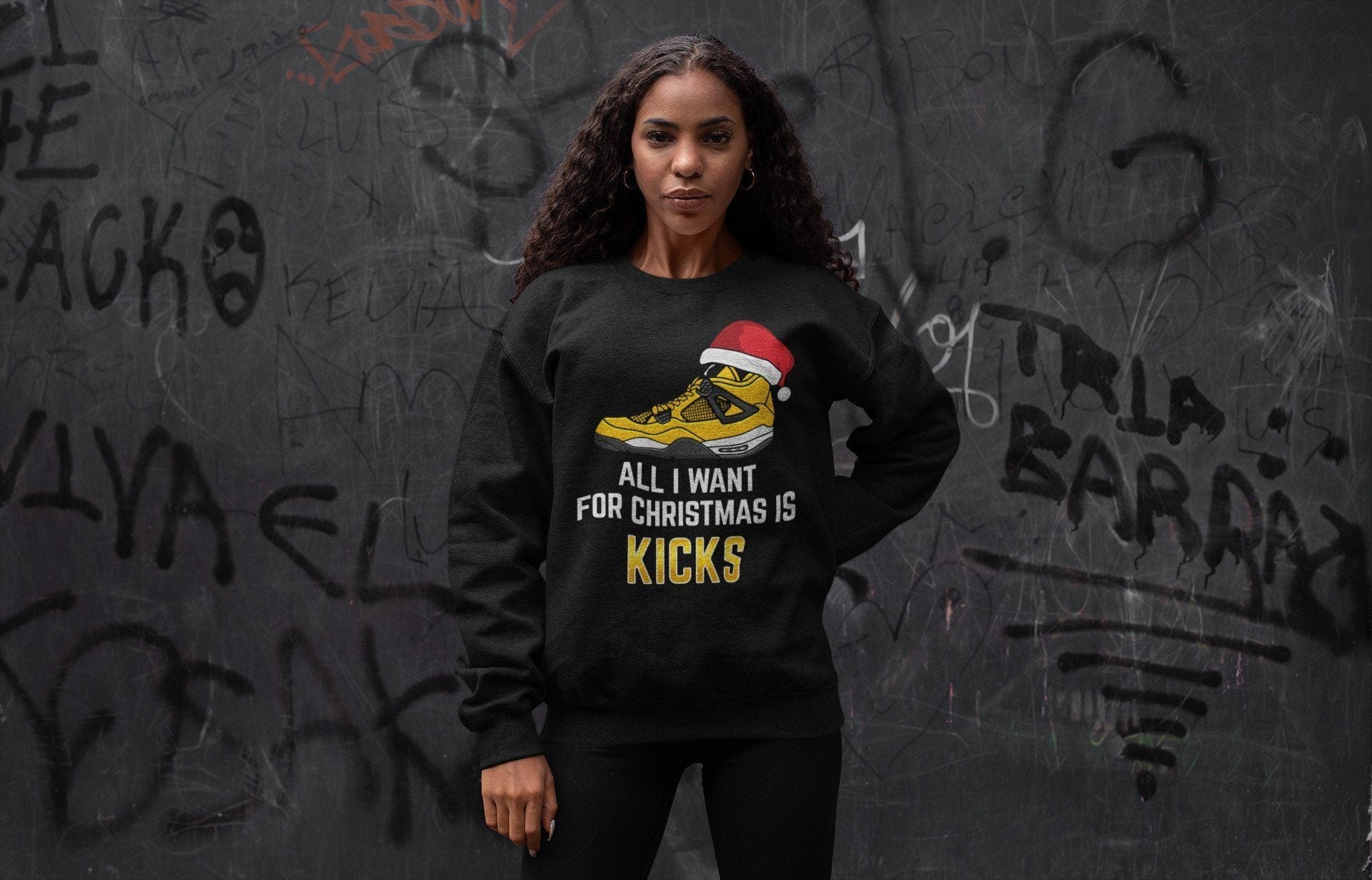 All I Want For Christmas Unisex Tops - Air Jordan 4 Lightning