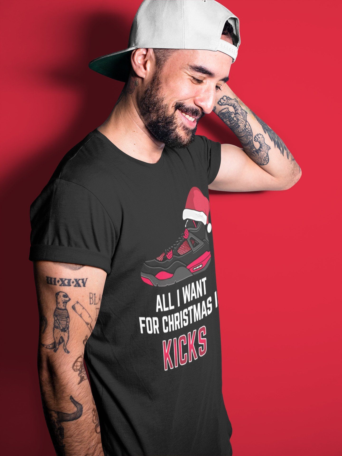 All I Want For Christmas Unisex Tops - Air Jordan 4 Red Thunder
