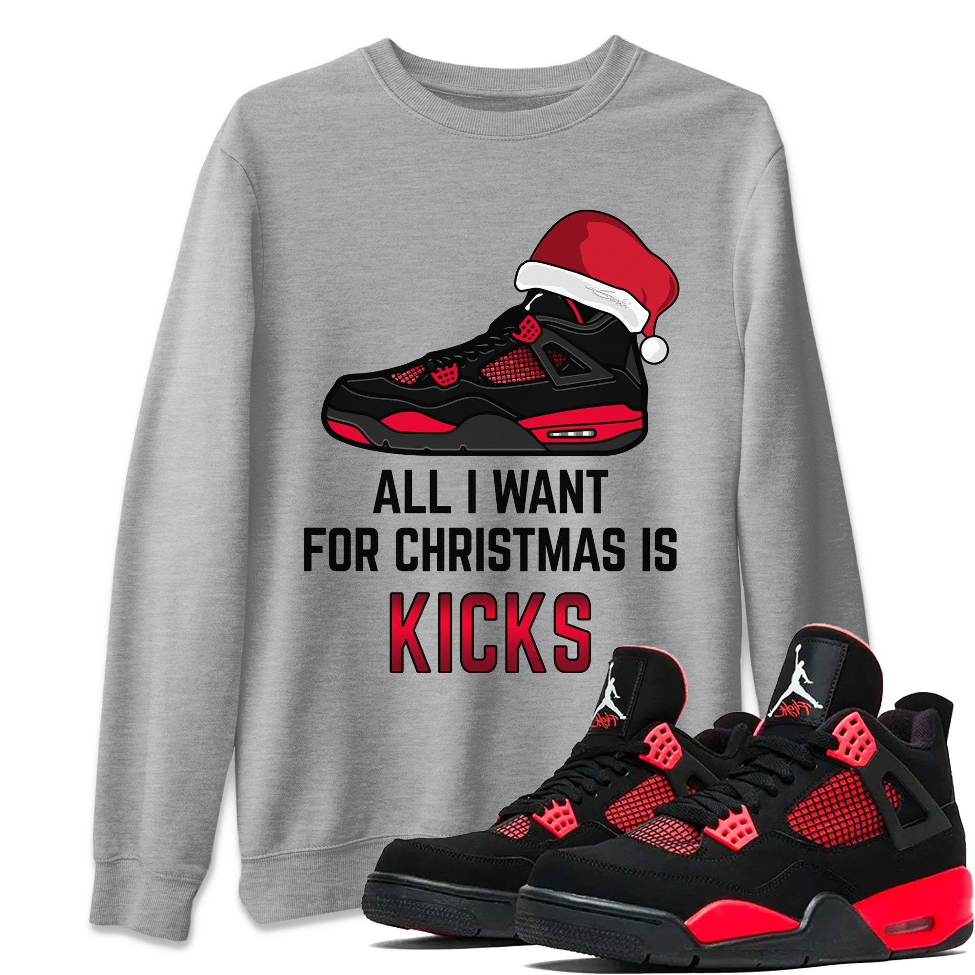 All I Want For Christmas Unisex Tops - Air Jordan 4 Red Thunder