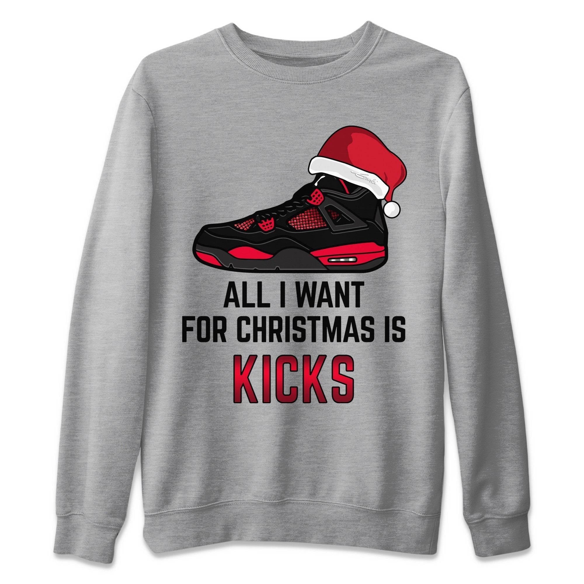 All I Want For Christmas Unisex Tops - Air Jordan 4 Red Thunder