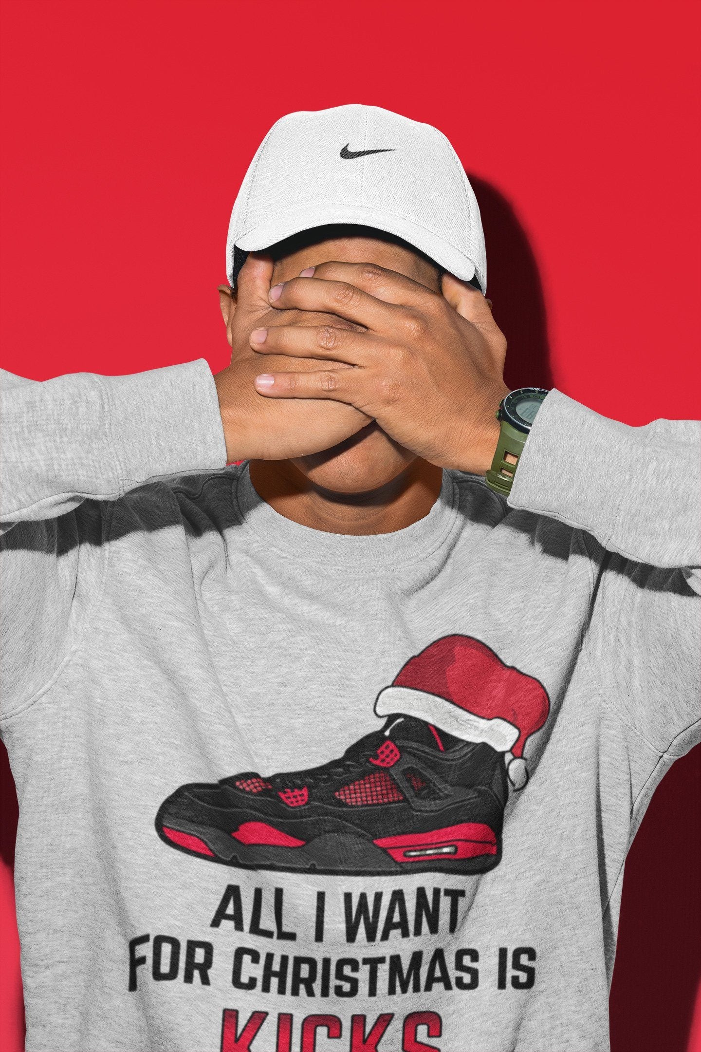 All I Want For Christmas Unisex Tops - Air Jordan 4 Red Thunder