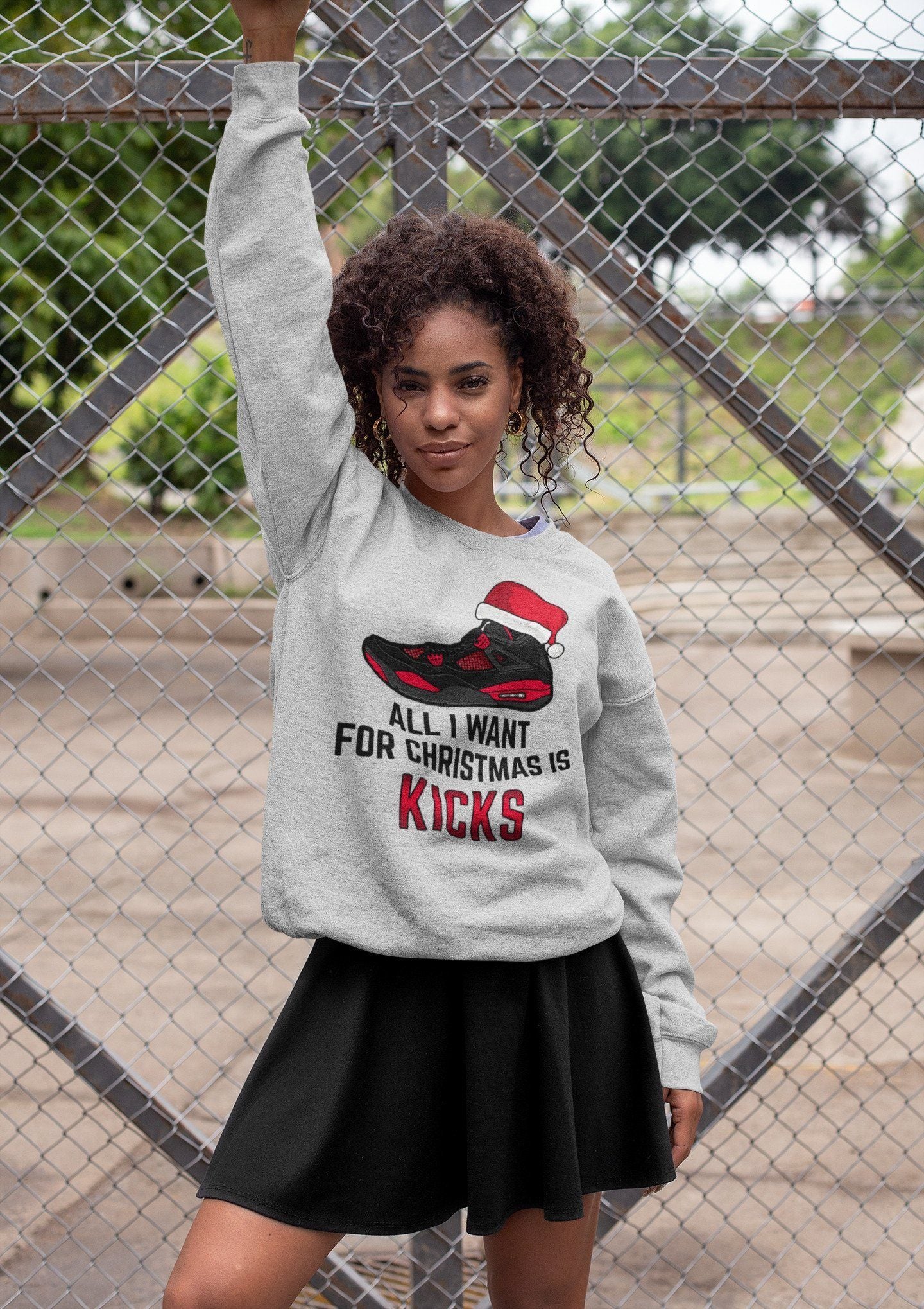 All I Want For Christmas Unisex Tops - Air Jordan 4 Red Thunder