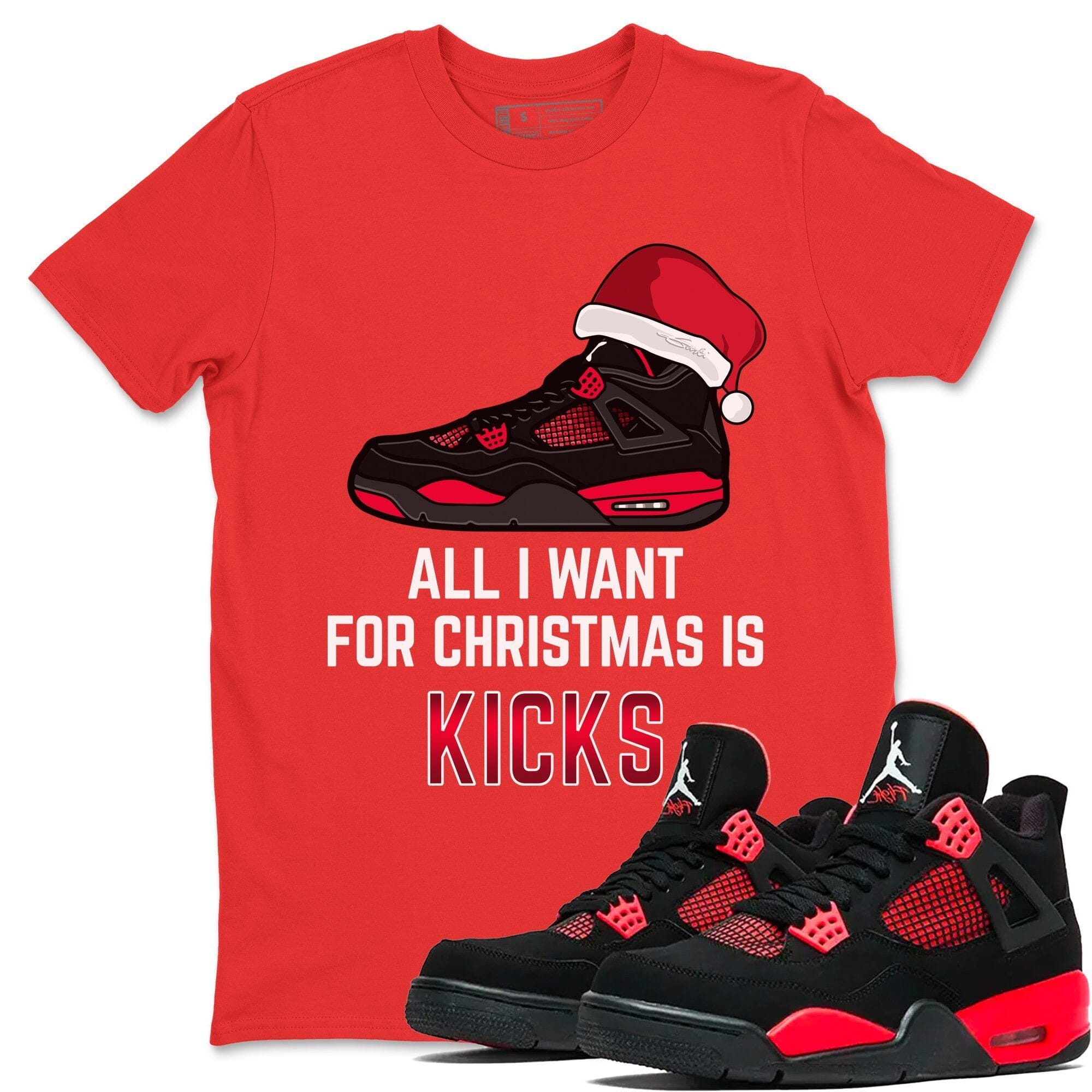 All I Want For Christmas Unisex Tops - Air Jordan 4 Red Thunder