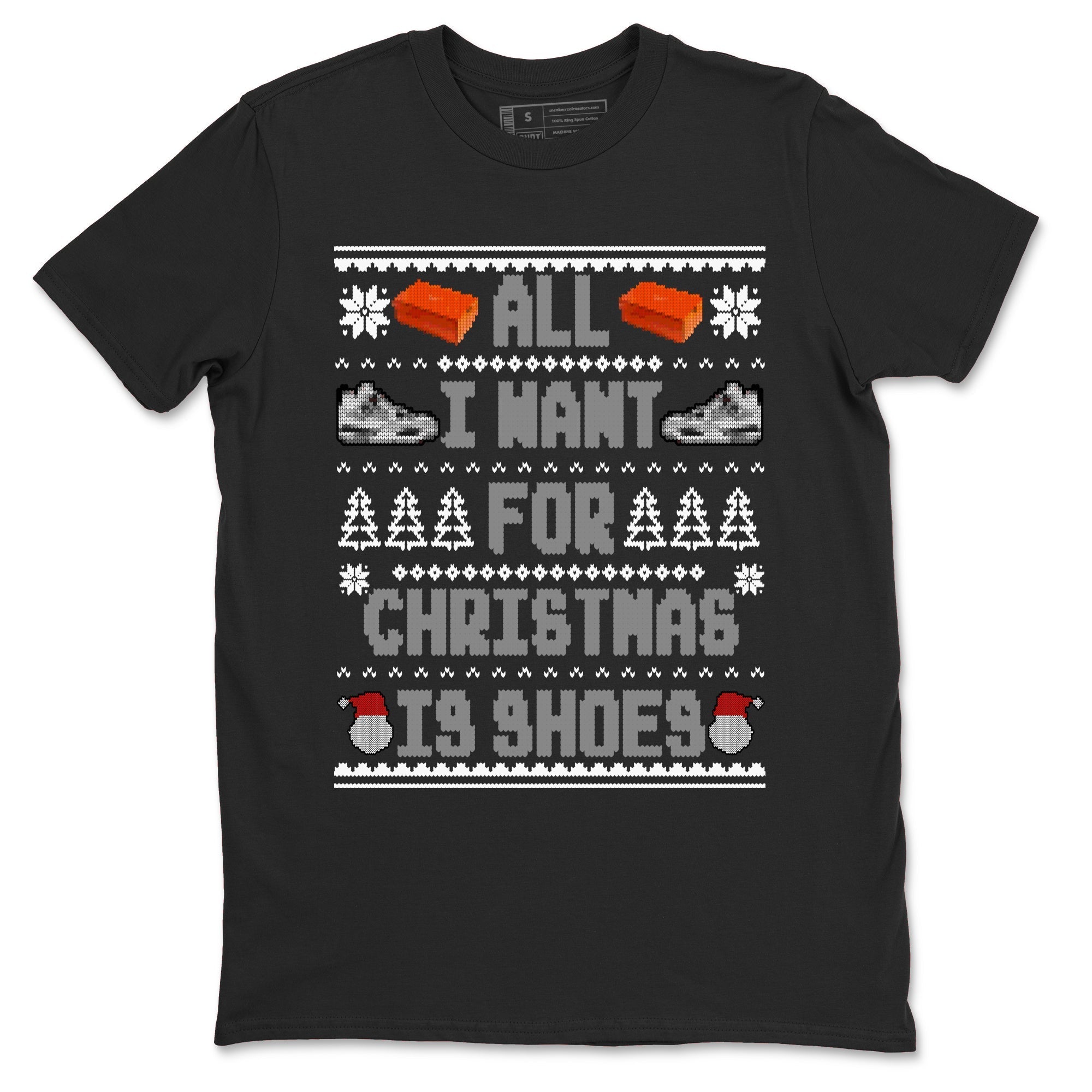 All I Want For Christmas Is Shoes snkmatch Tees - Air Jordan 4 Military Black